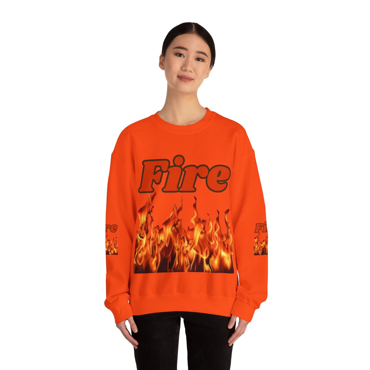 Unisex Heavy Blend™ Crewneck Sweatshirt (Fire)