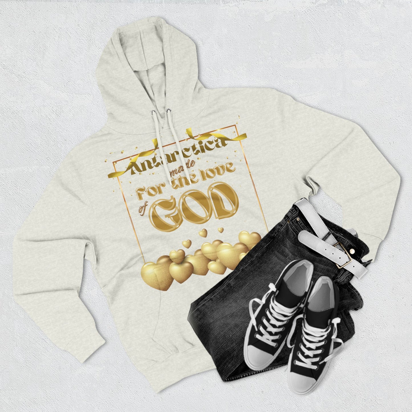 Three-Panel Fleece Hoodie (Antarctica-ForLove)