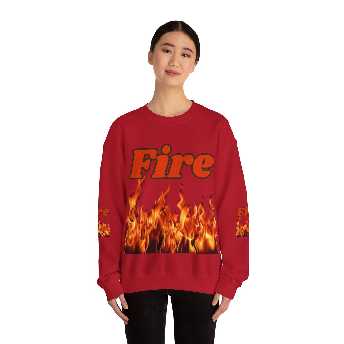 Unisex Heavy Blend™ Crewneck Sweatshirt (Fire)