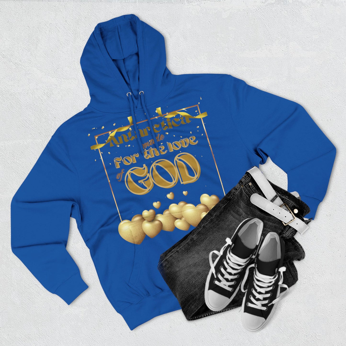Three-Panel Fleece Hoodie (Antarctica-ForLove)