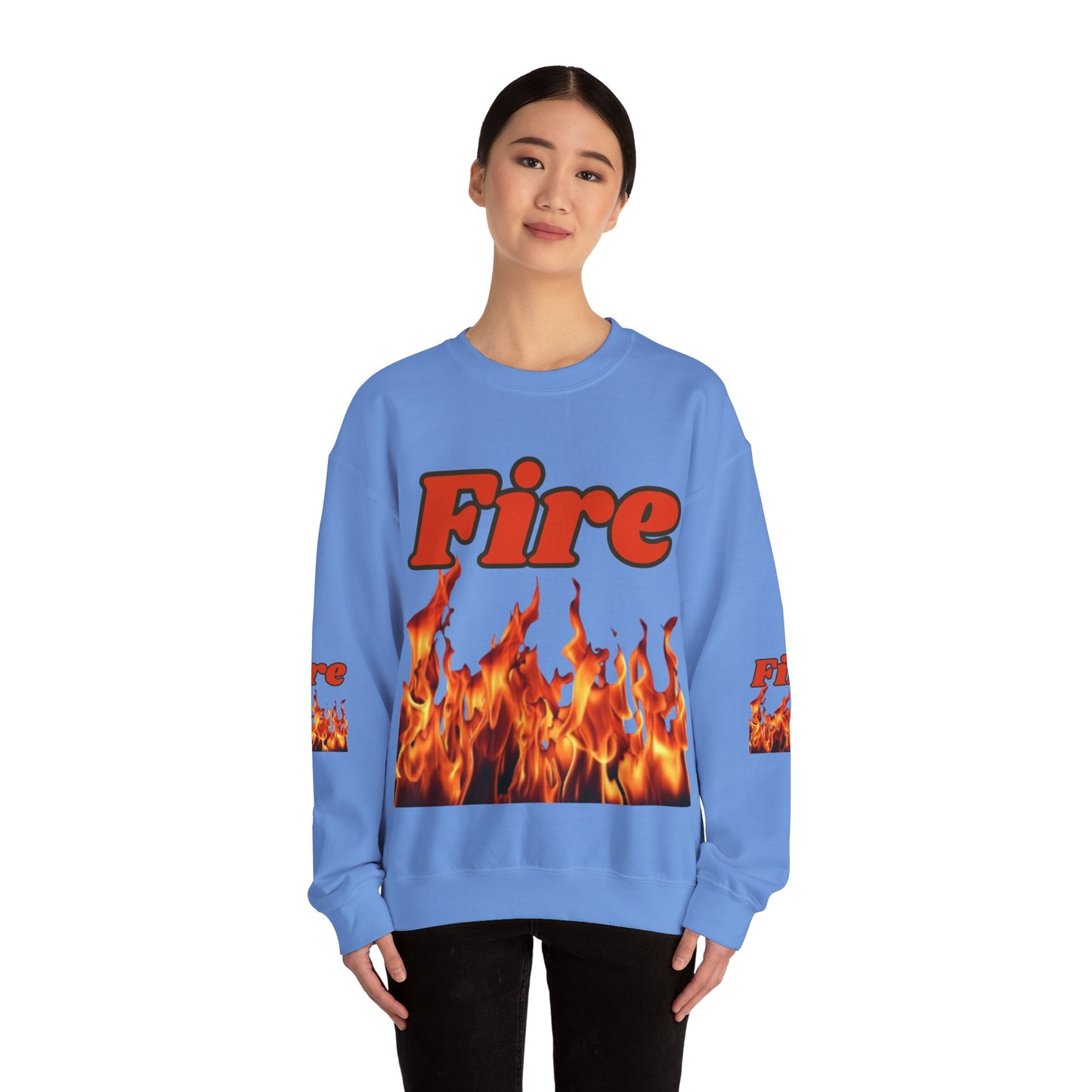 Unisex Heavy Blend™ Crewneck Sweatshirt (Fire)