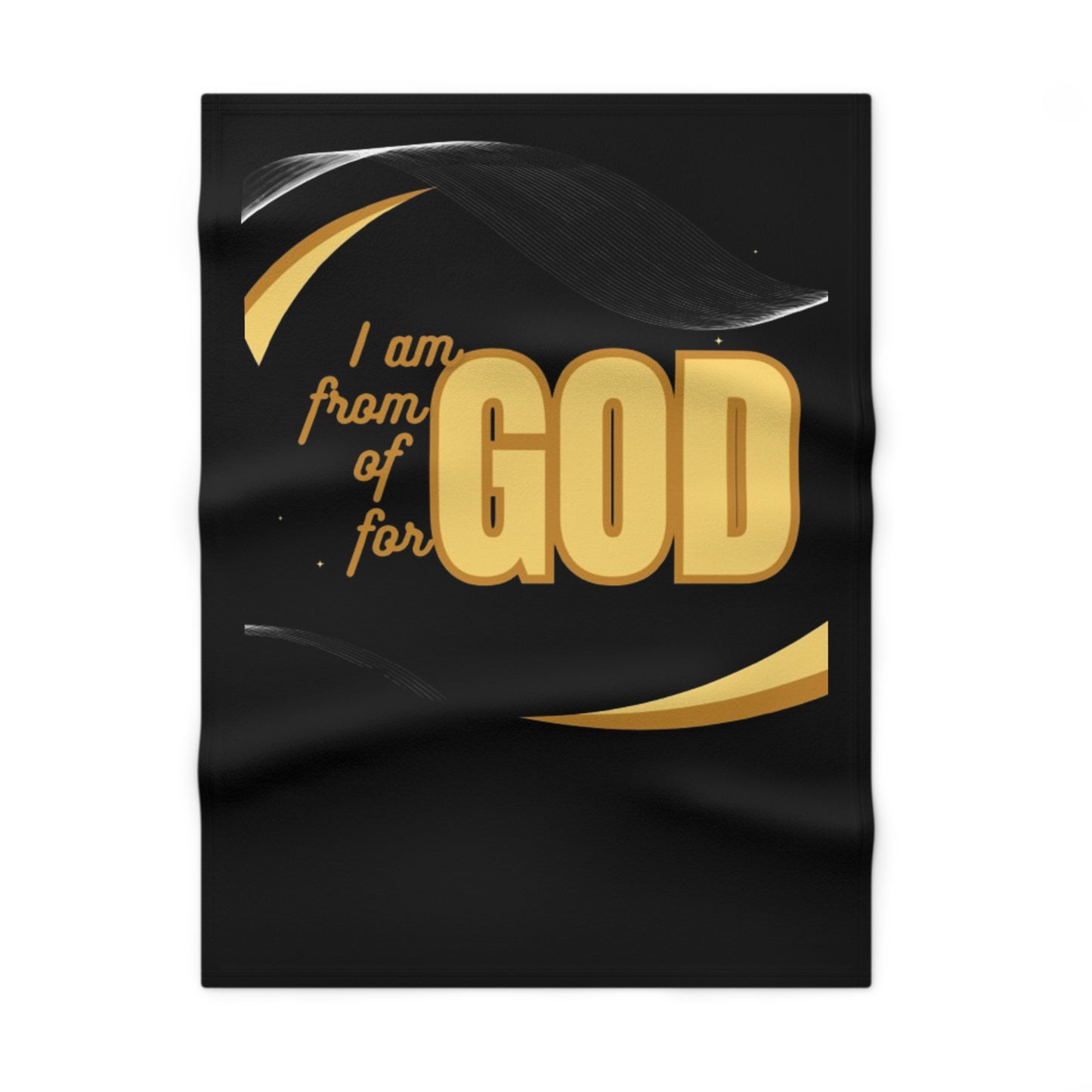 Soft Fleece Baby Blanket - Black (From God)