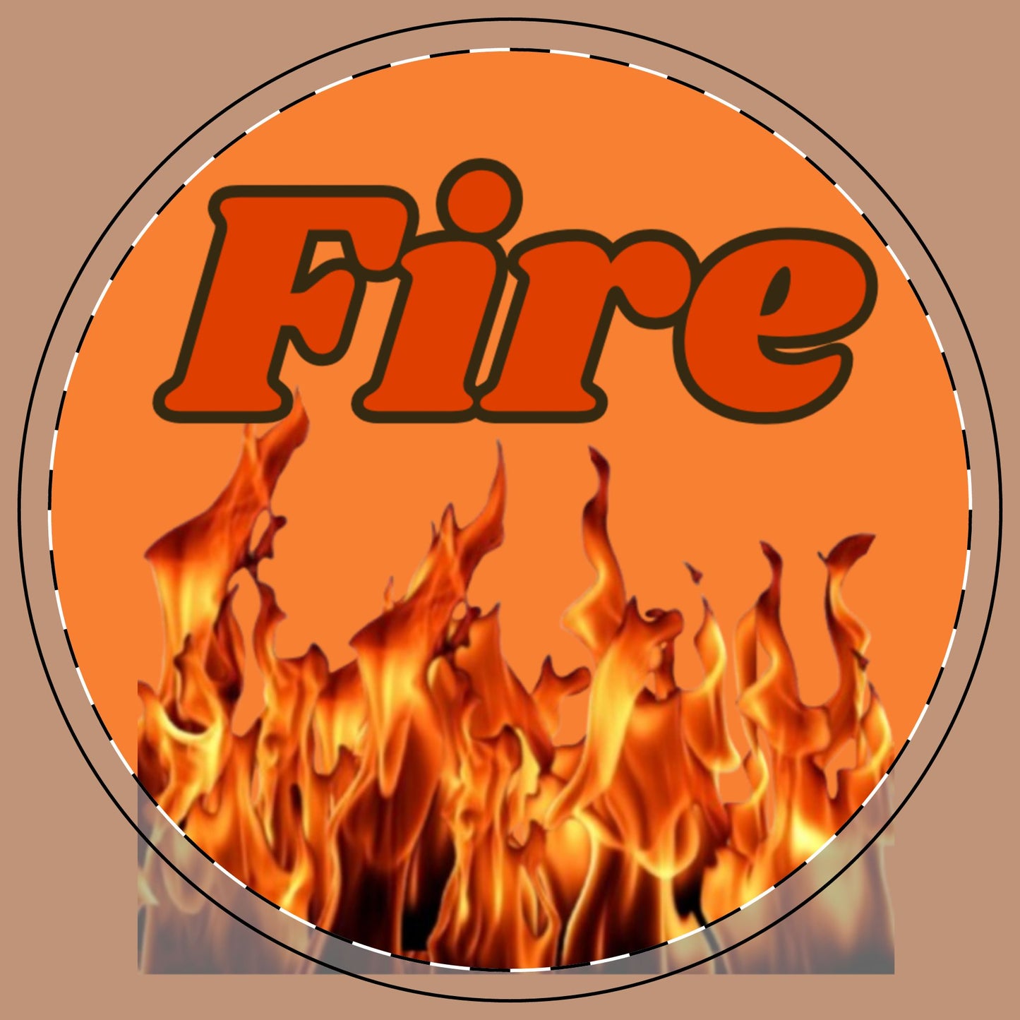 Ceramic Coaster - (Fire)