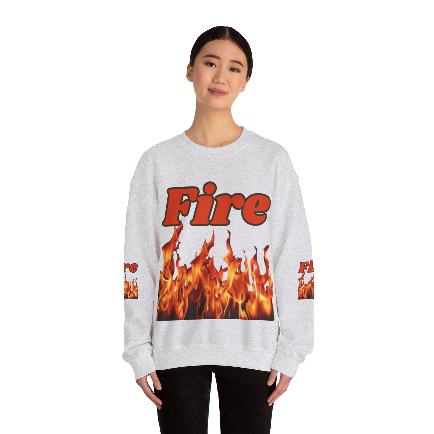Unisex Heavy Blend™ Crewneck Sweatshirt (Fire)