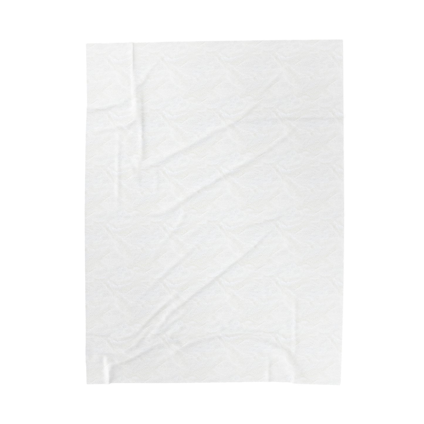 Velveteen Plush Blanket - White - (www)