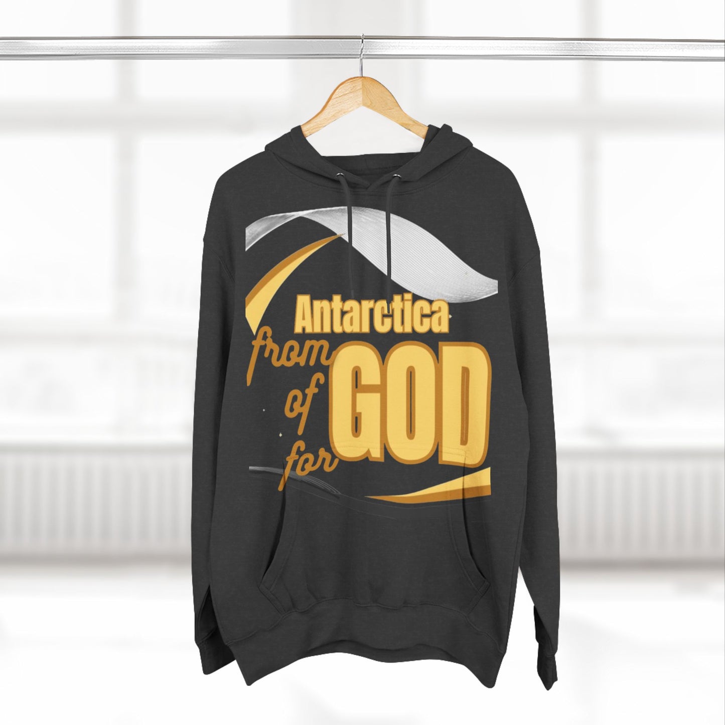 Three-Panel Fleece Hoodie (Antarctica-forGod)