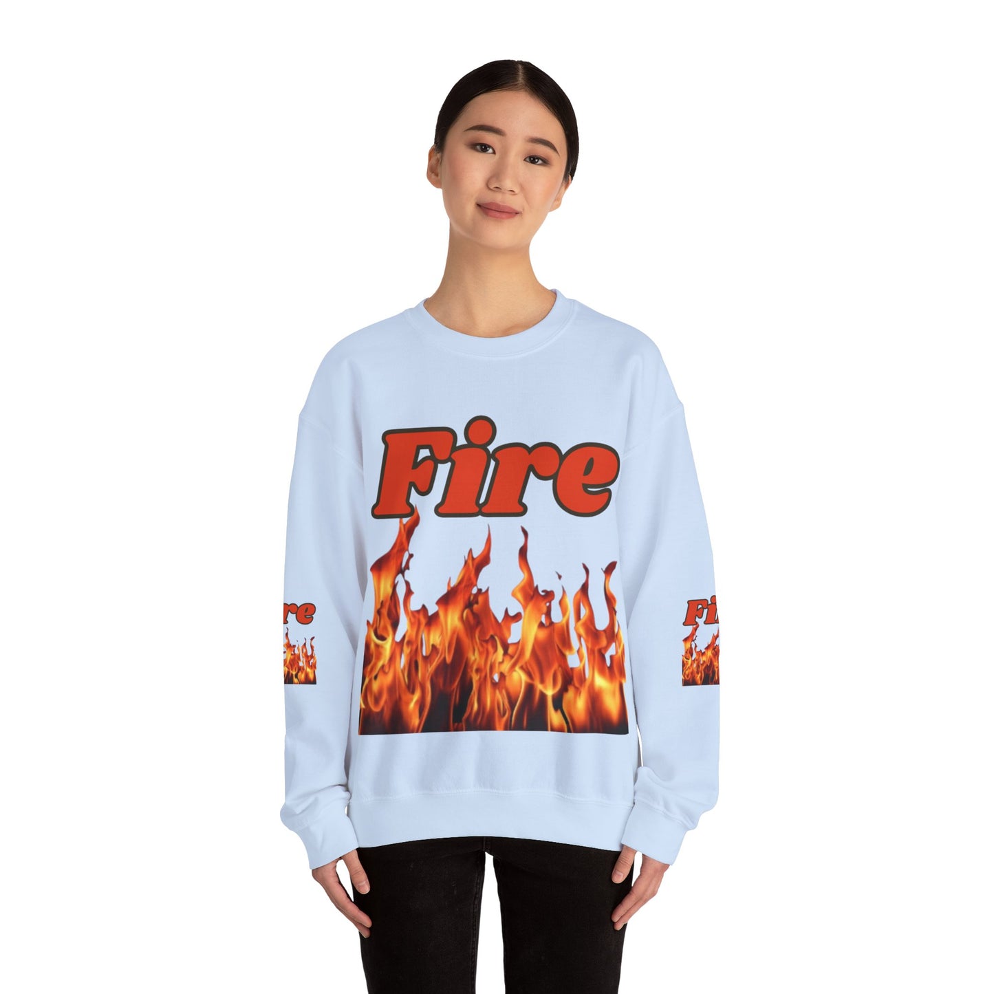 Unisex Heavy Blend™ Crewneck Sweatshirt (Fire)