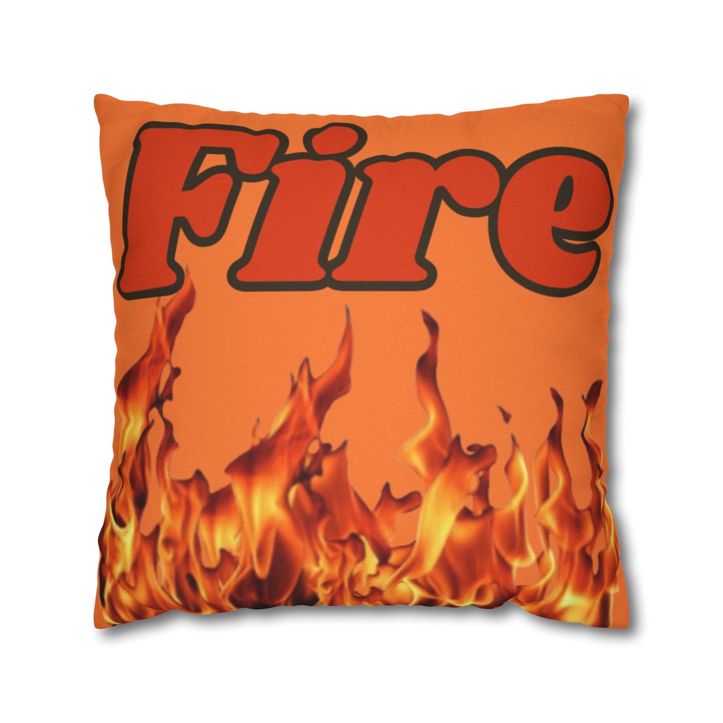 Spun Polyester Square Pillowcase - (Fire)