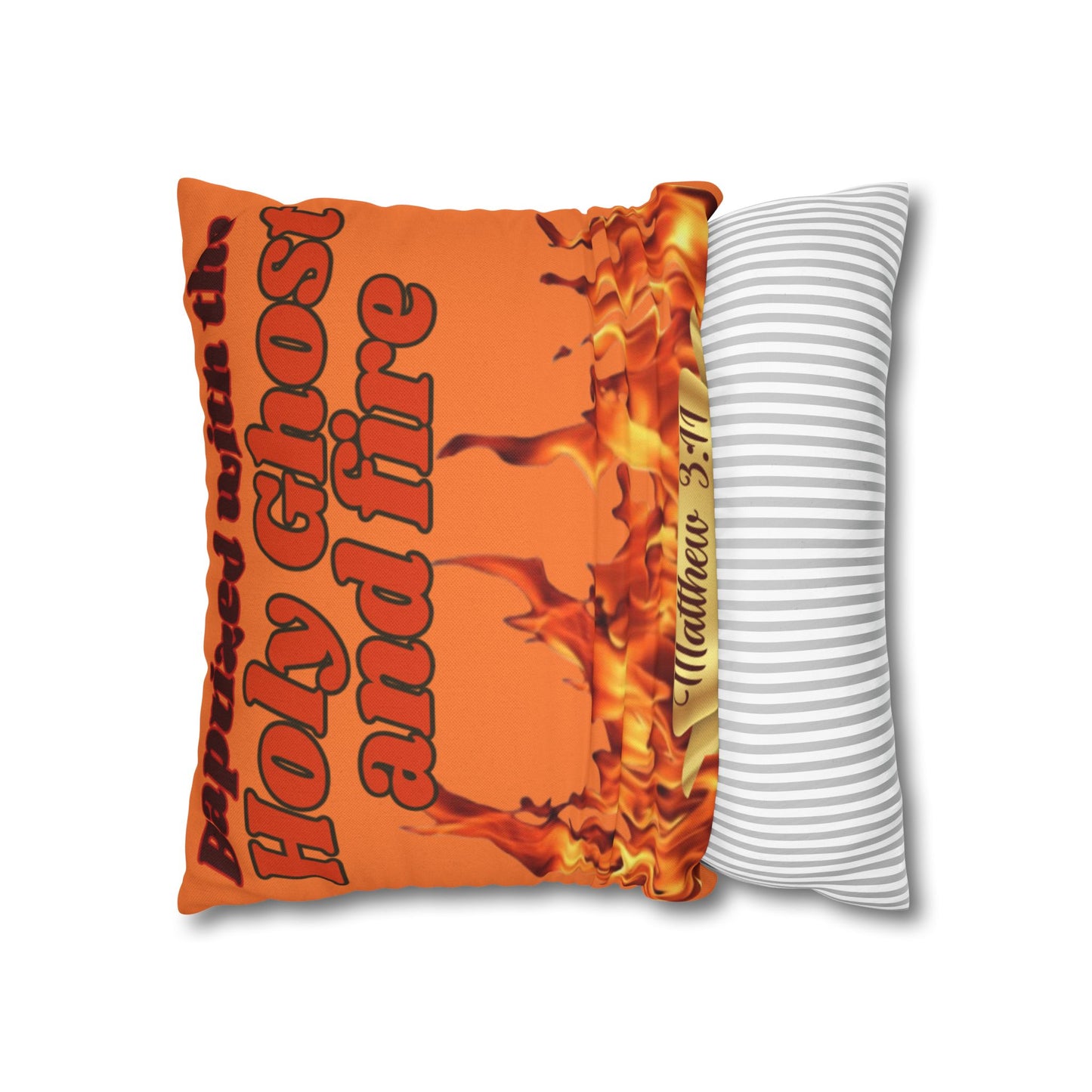 Spun Polyester Square Pillowcase - (Fire)