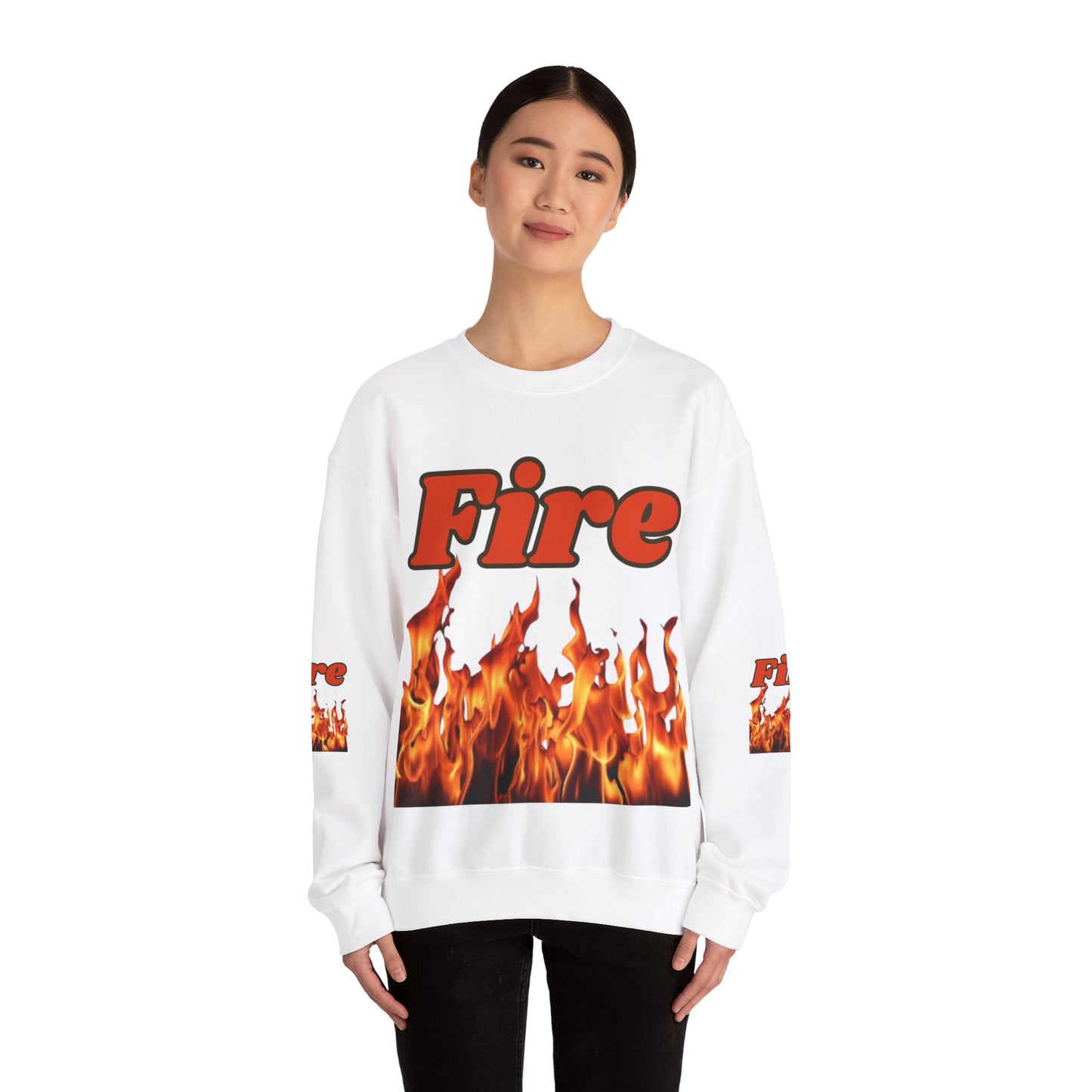 Unisex Heavy Blend™ Crewneck Sweatshirt (Fire)