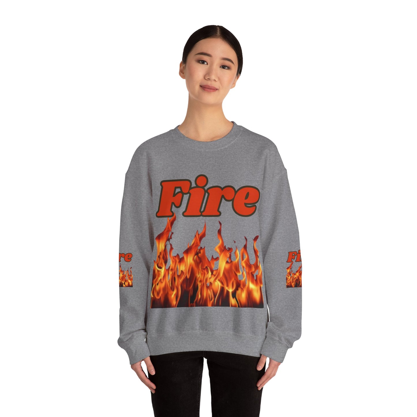 Unisex Heavy Blend™ Crewneck Sweatshirt (Fire)