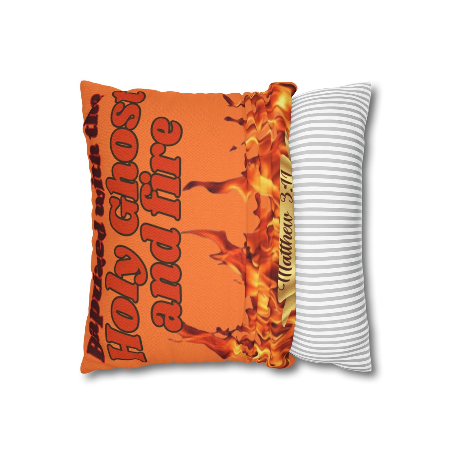 Spun Polyester Square Pillowcase - (Fire)