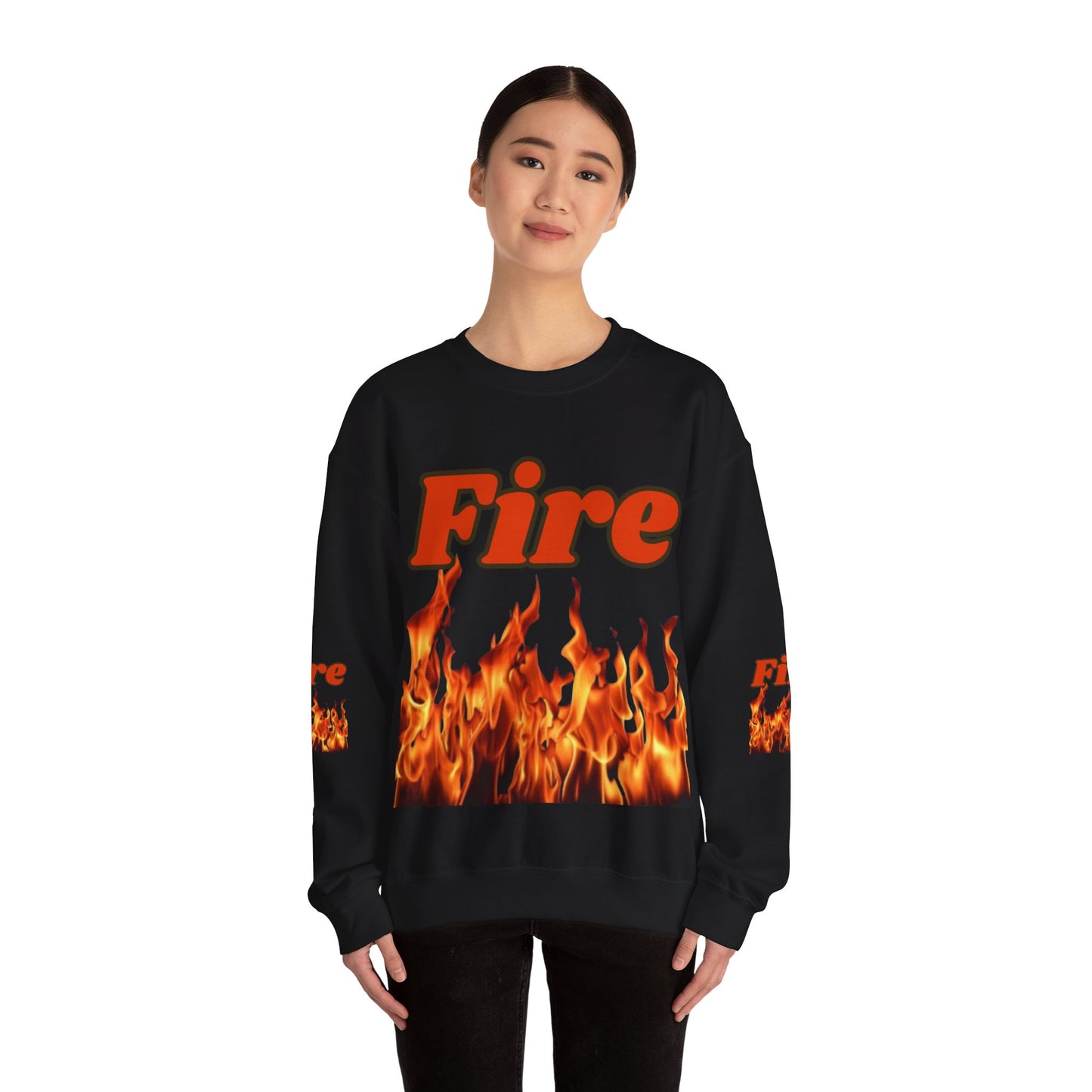 Unisex Heavy Blend™ Crewneck Sweatshirt (Fire)