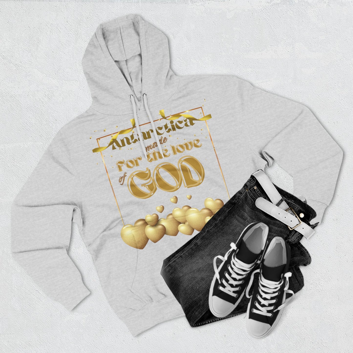 Three-Panel Fleece Hoodie (Antarctica-ForLove)
