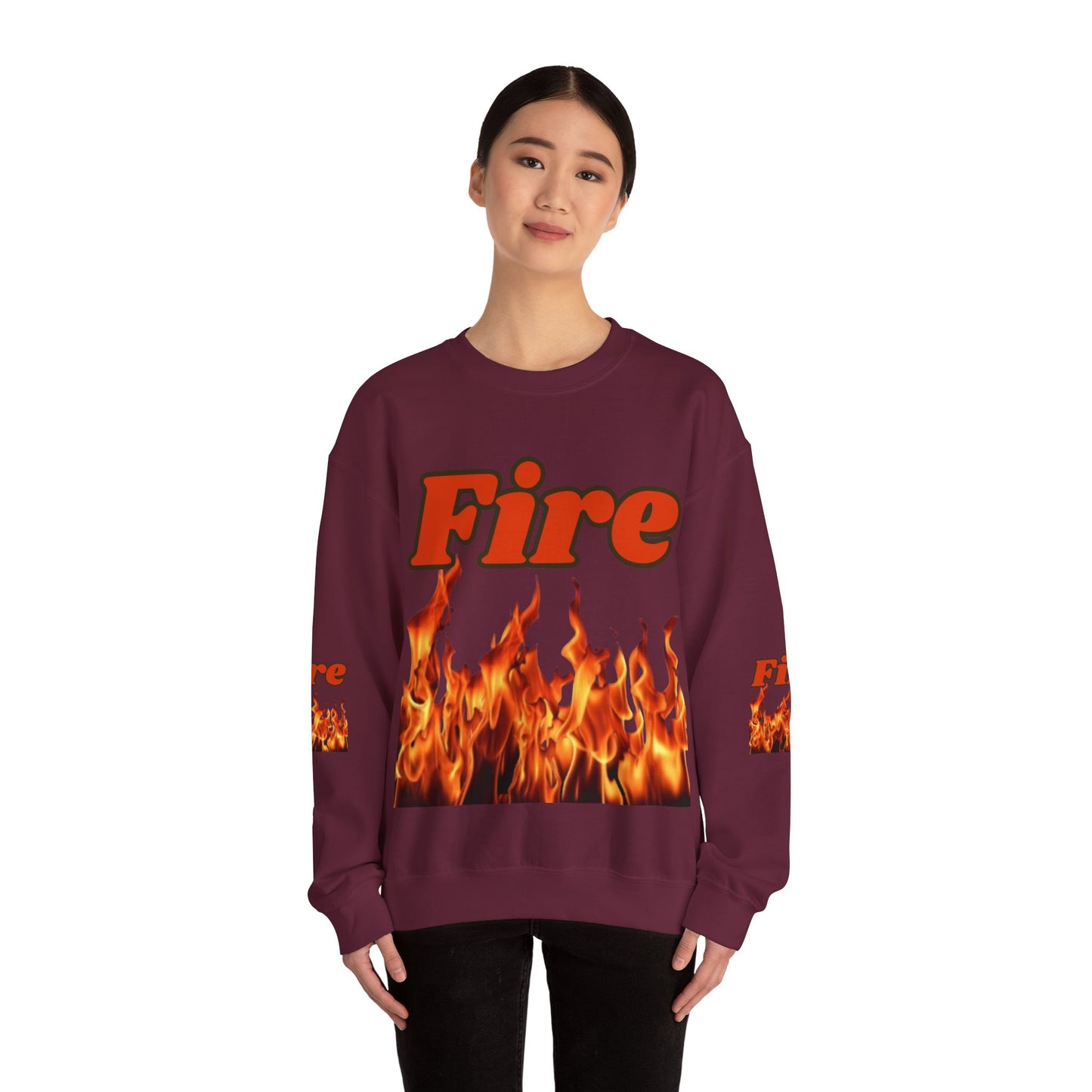 Unisex Heavy Blend™ Crewneck Sweatshirt (Fire)
