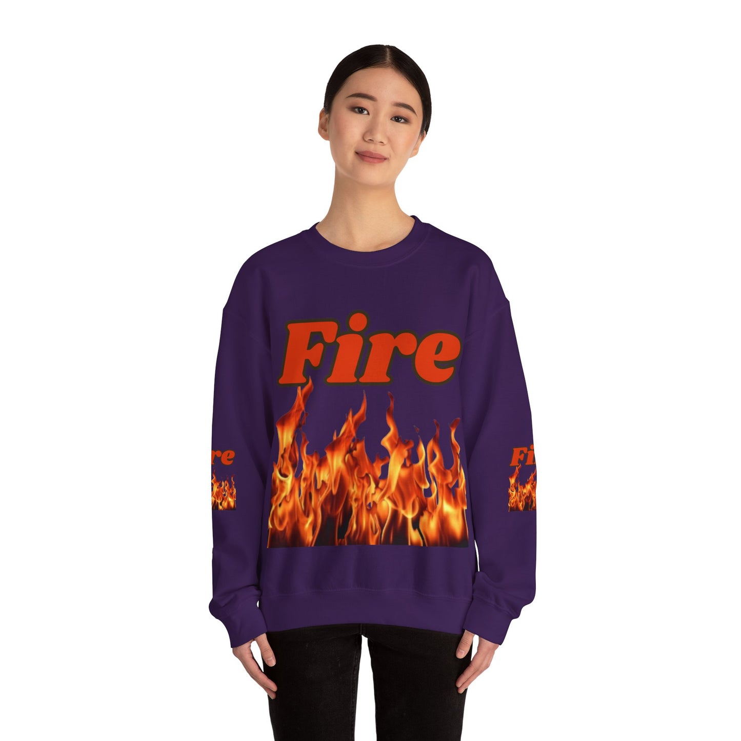 Unisex Heavy Blend™ Crewneck Sweatshirt (Fire)