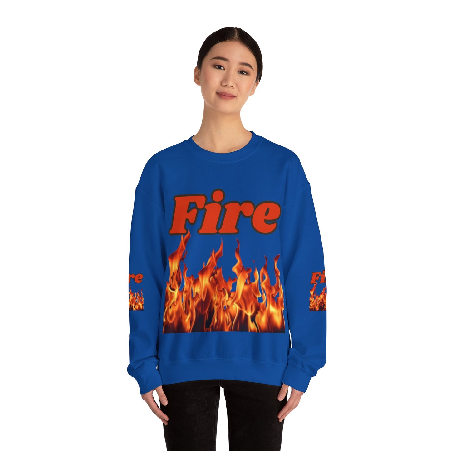 Unisex Heavy Blend™ Crewneck Sweatshirt (Fire)