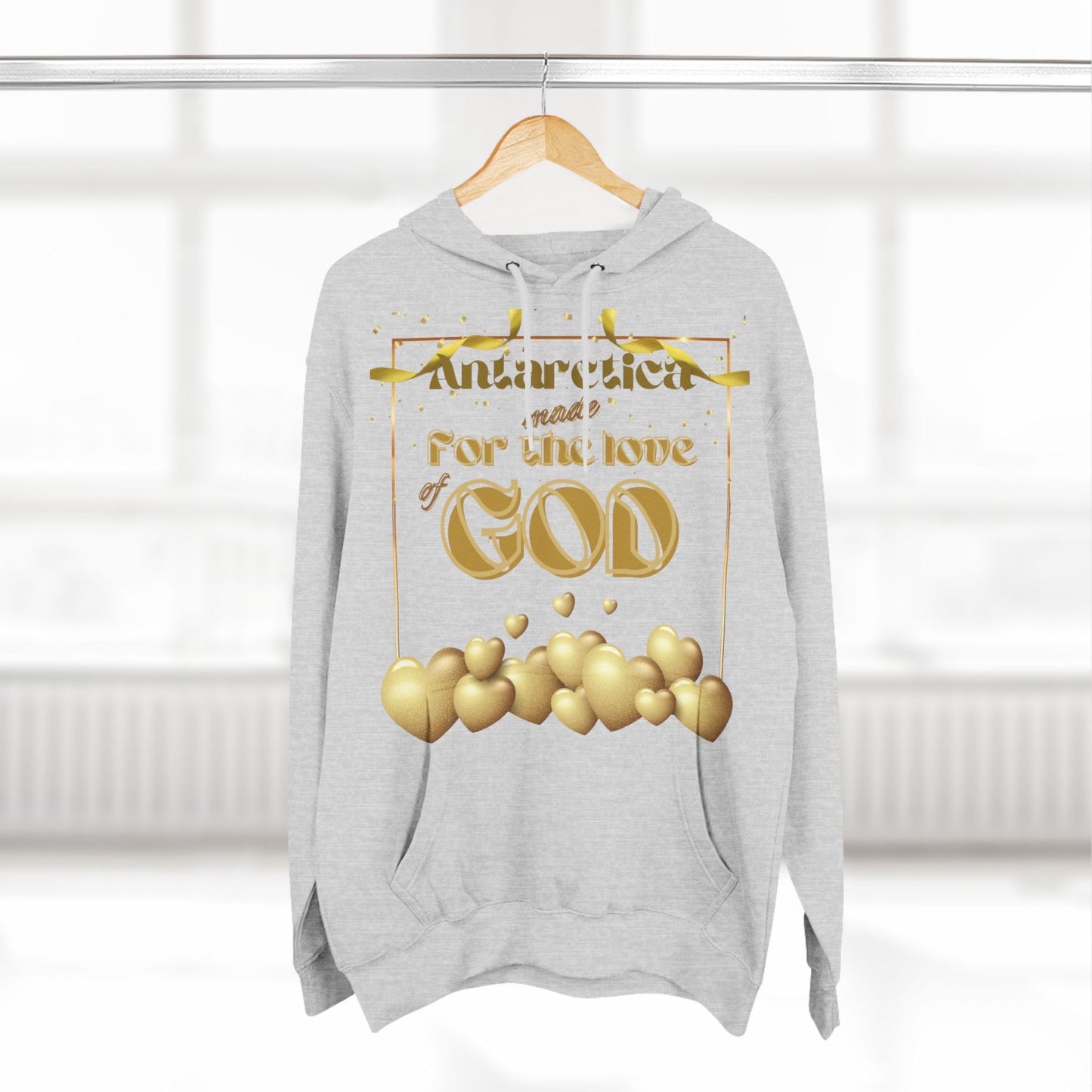 Three-Panel Fleece Hoodie (Antarctica-ForLove)