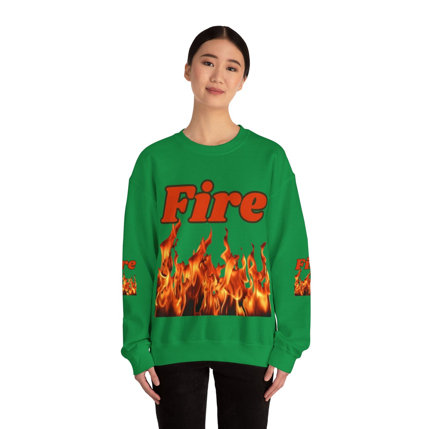 Unisex Heavy Blend™ Crewneck Sweatshirt (Fire)