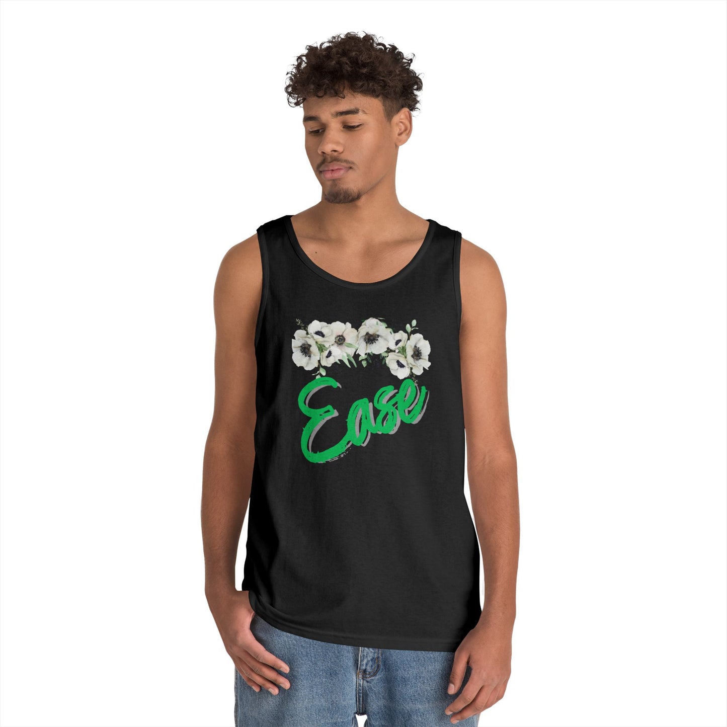 Unisex Heavy Cotton Tank Top (Floral-Ease)