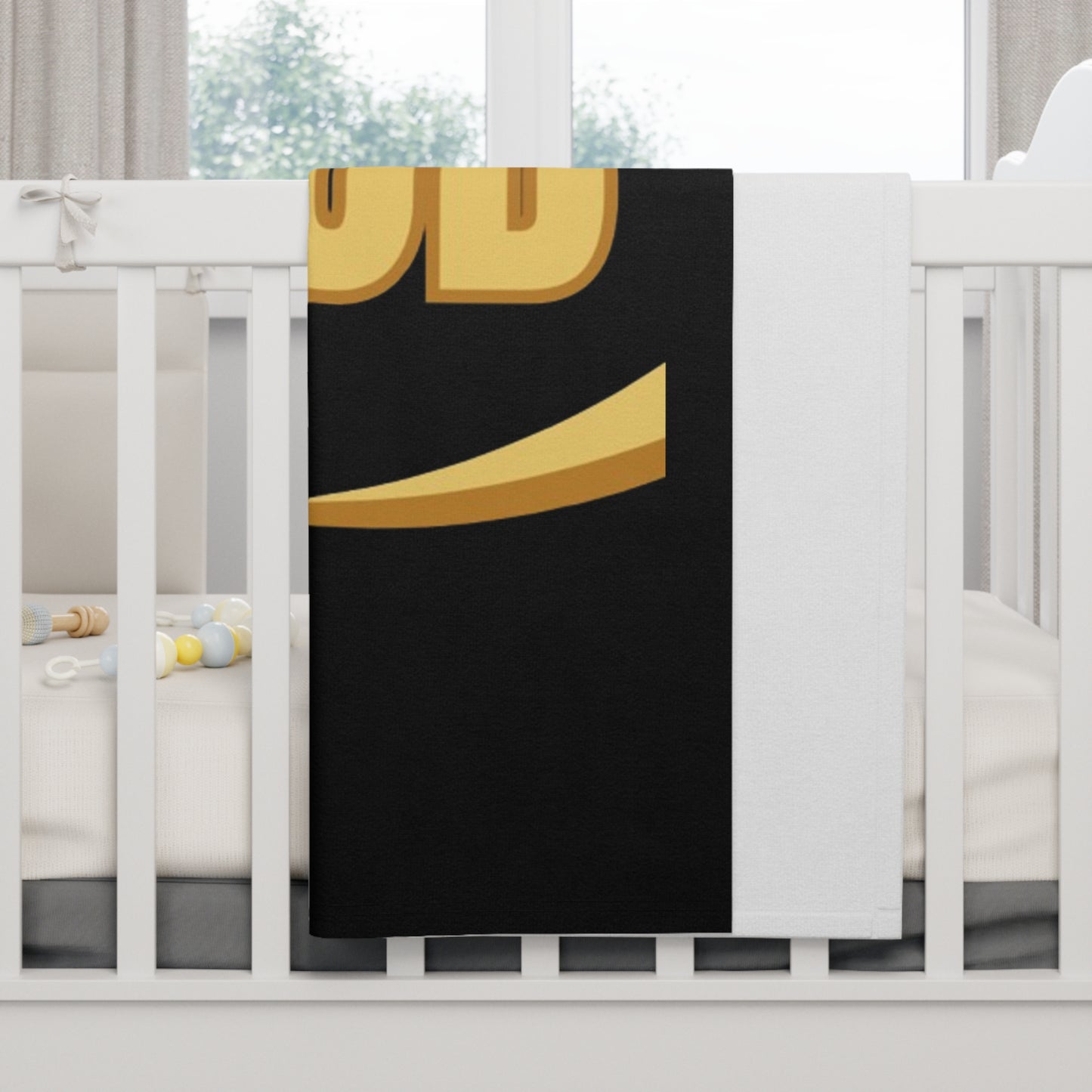 Soft Fleece Baby Blanket - Black (From God)