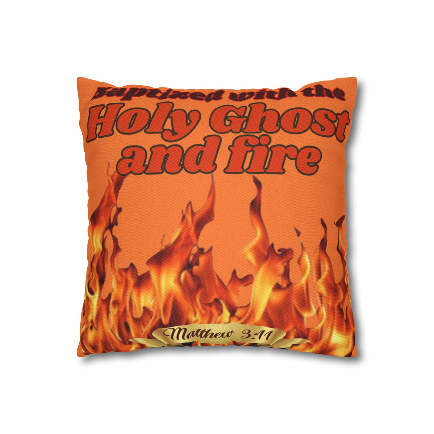 Spun Polyester Square Pillowcase - (Fire)