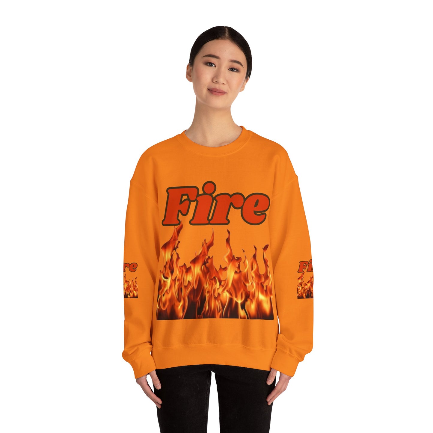 Unisex Heavy Blend™ Crewneck Sweatshirt (Fire)