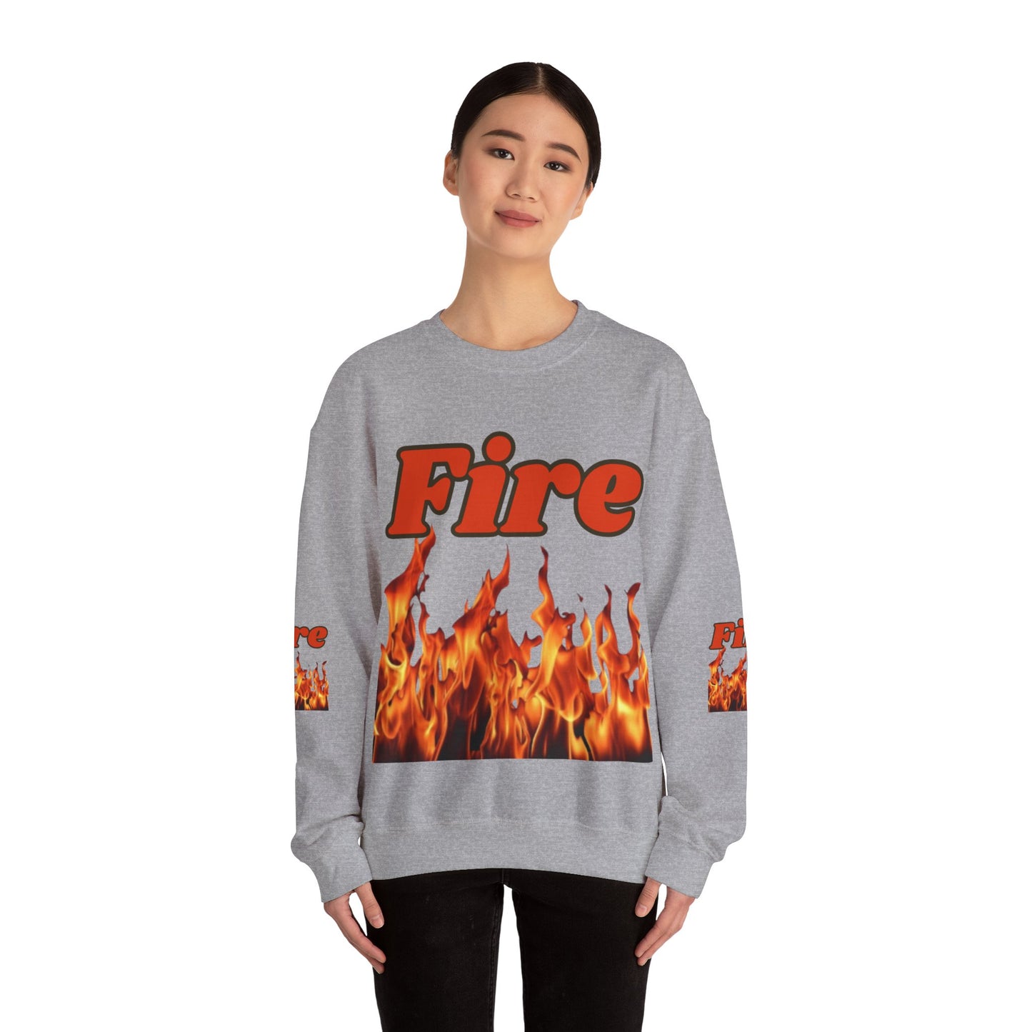 Unisex Heavy Blend™ Crewneck Sweatshirt (Fire)