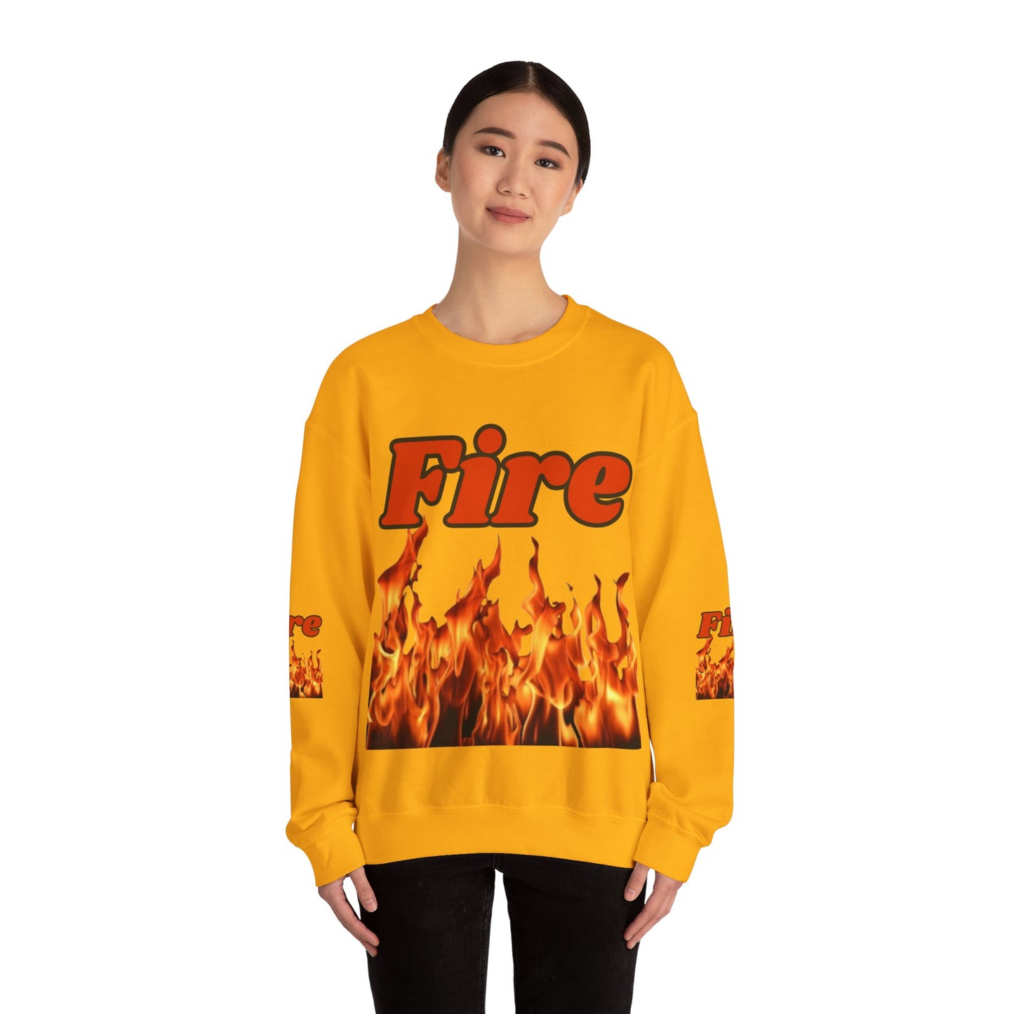 Unisex Heavy Blend™ Crewneck Sweatshirt (Fire)