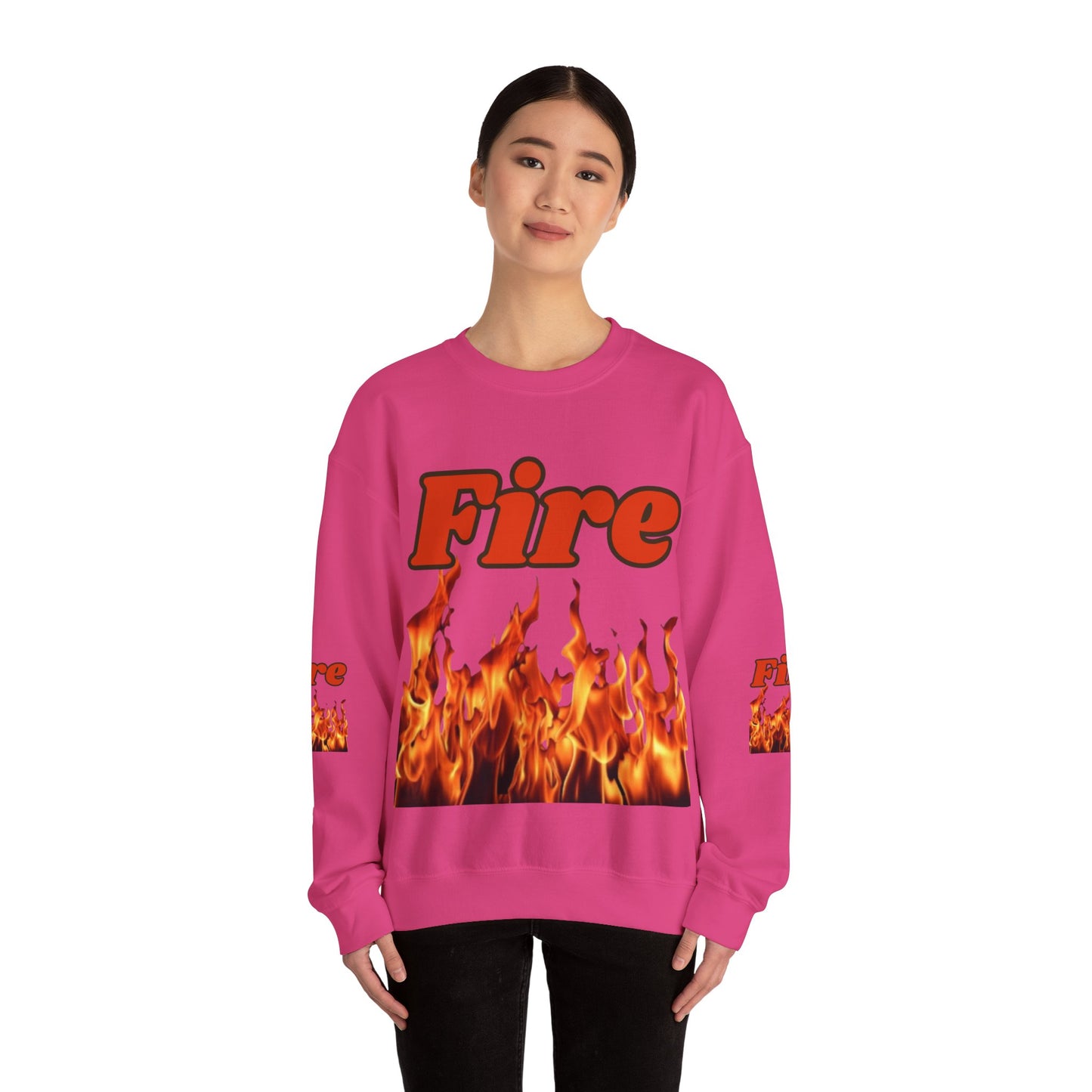 Unisex Heavy Blend™ Crewneck Sweatshirt (Fire)