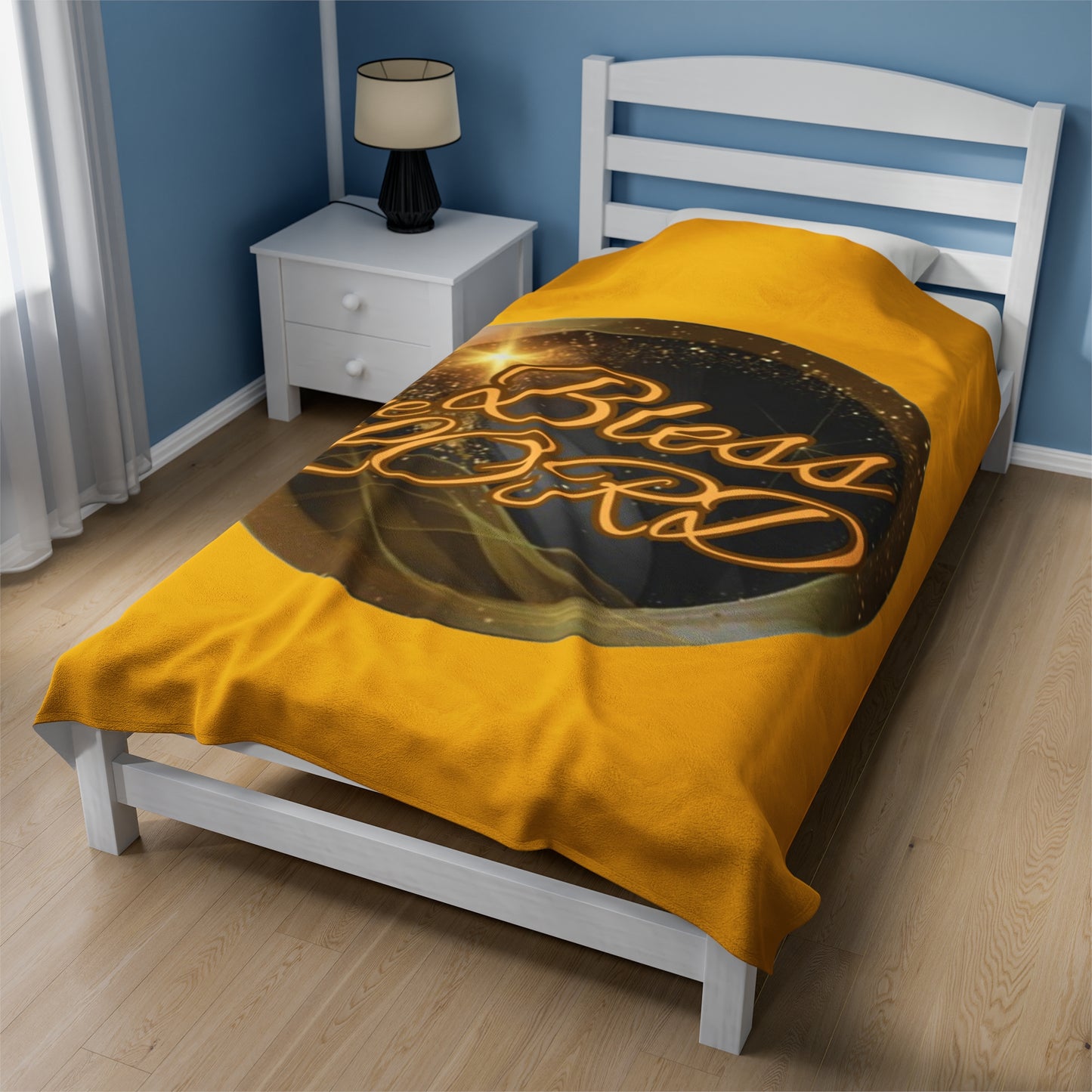 Velveteen Plush Blanket - Blessed - Bright