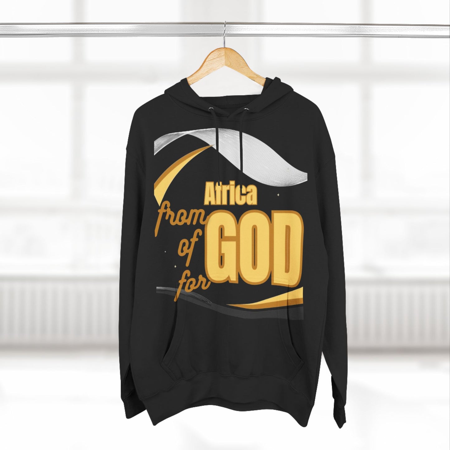 Three-Panel Fleece Hoodie (Africa-forGod)