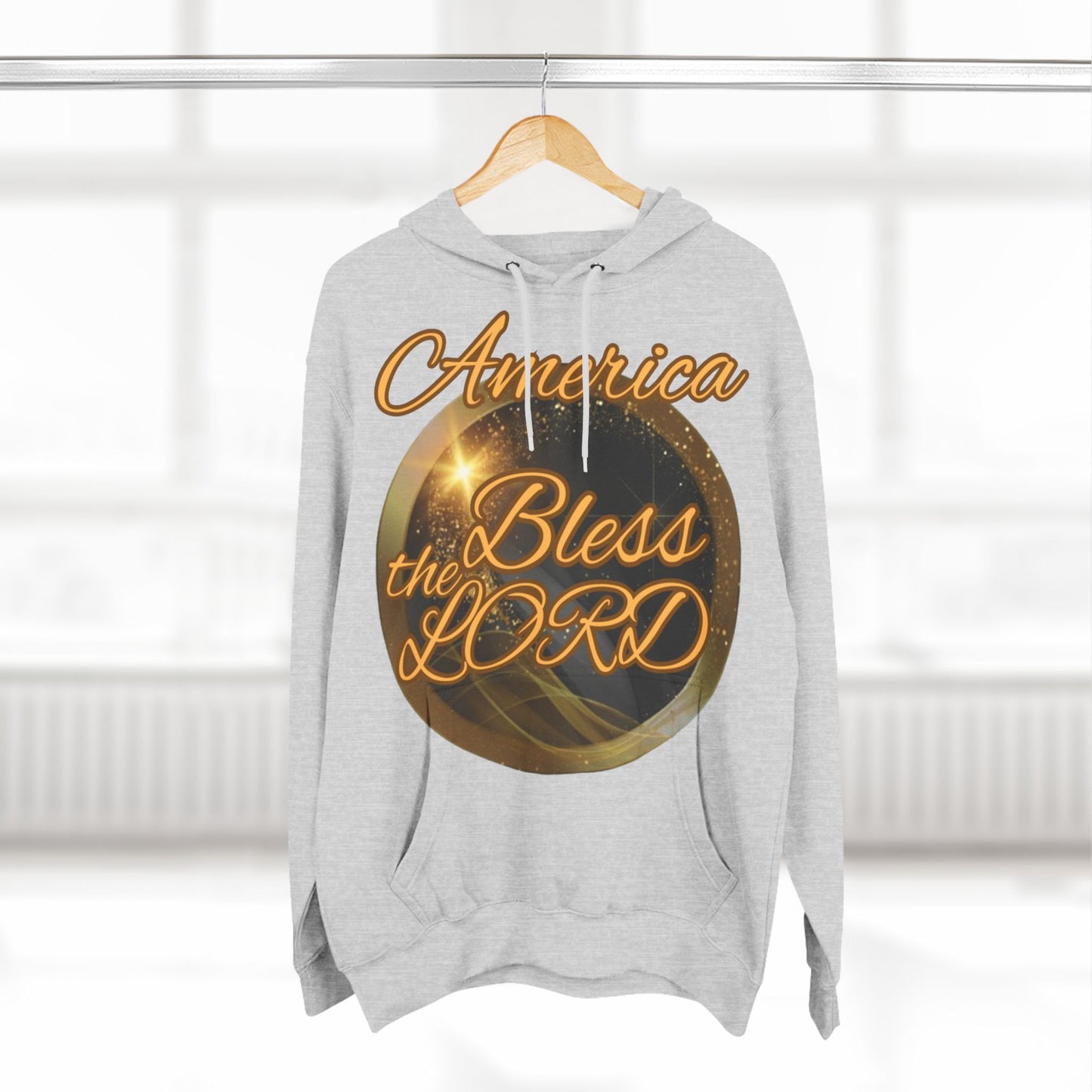 Three-Panel Fleece Hoodie (America-Blessed)