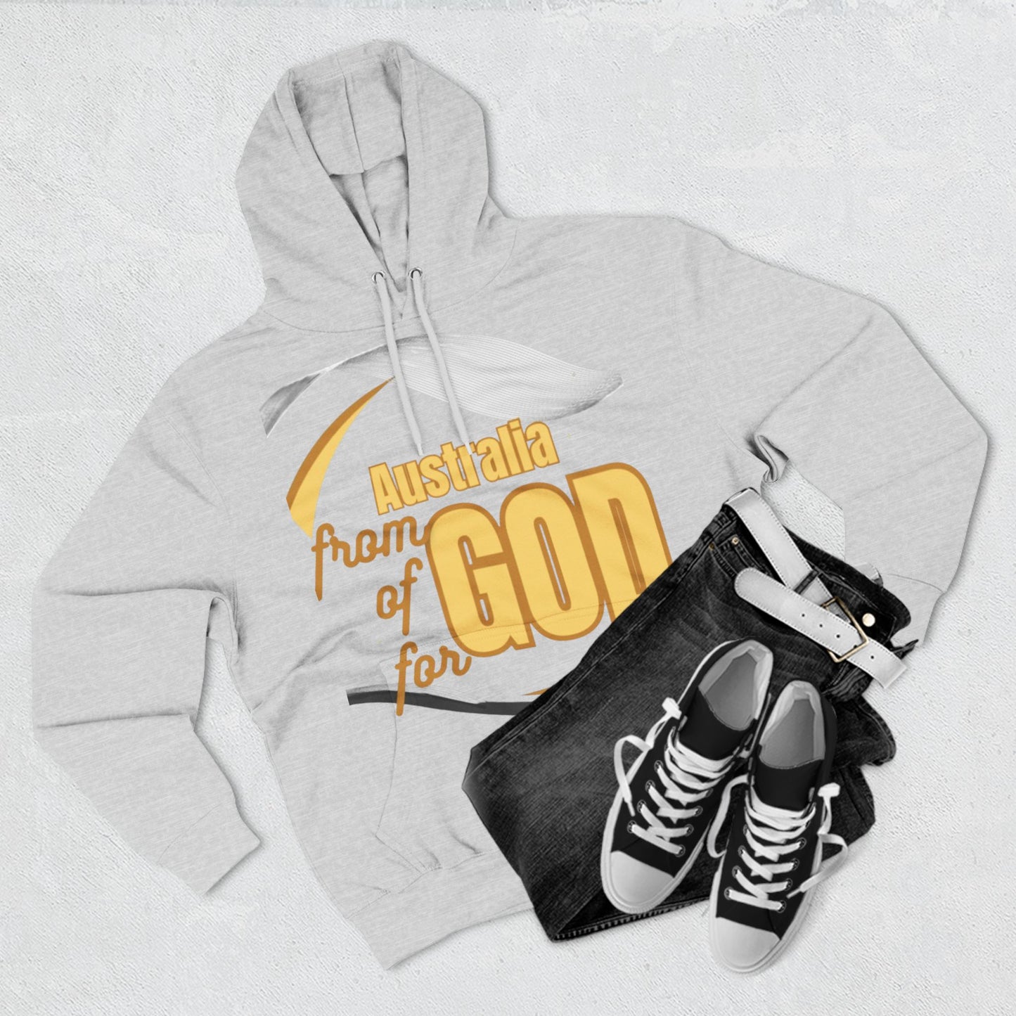 Three-Panel Fleece Hoodie (Australia-forGod)