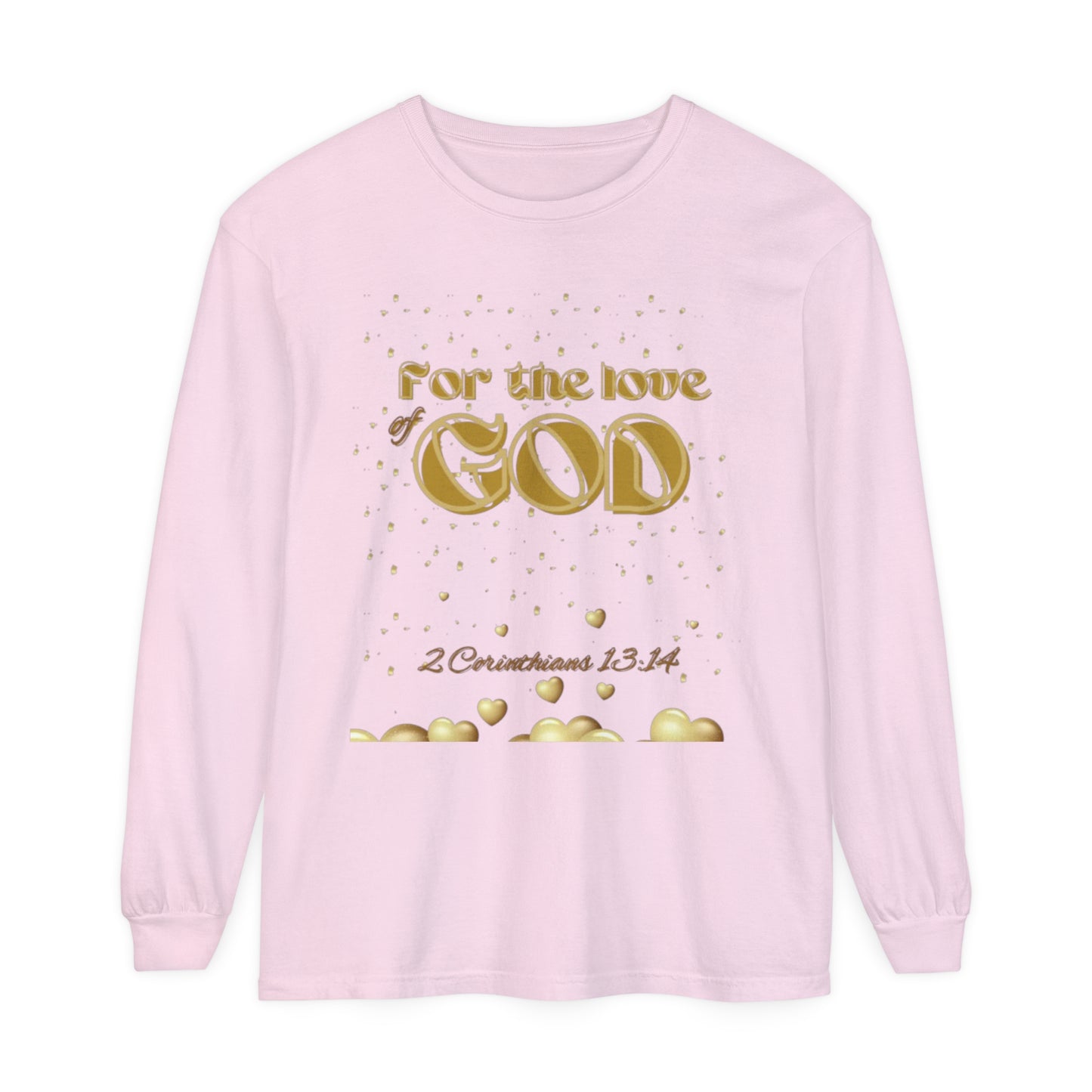 Unisex Garment-dyed Long Sleeve T-Shirt (Love)