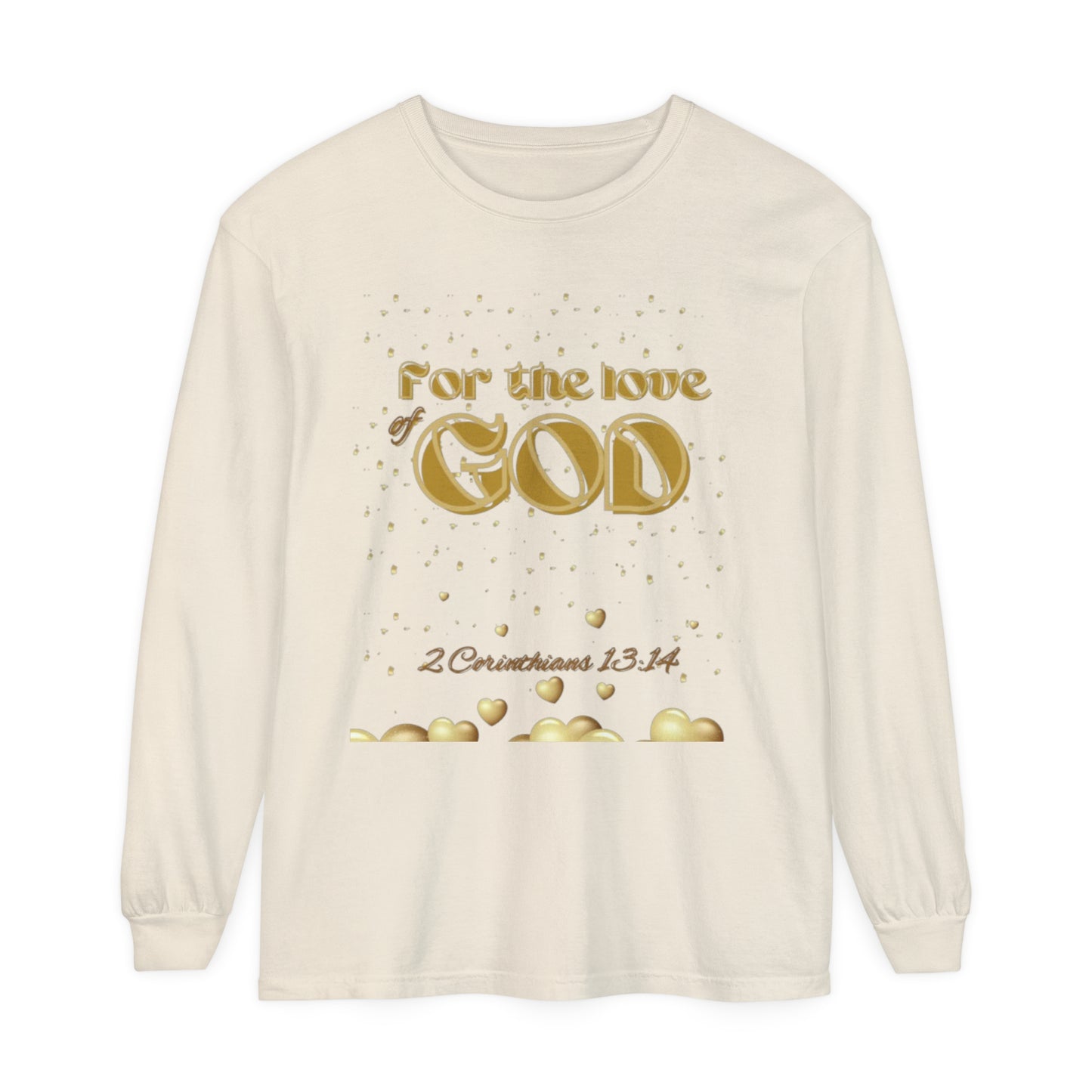 Unisex Garment-dyed Long Sleeve T-Shirt (Love)