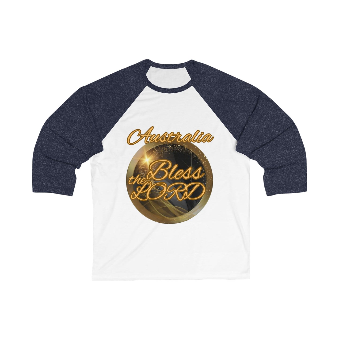 Unisex 3\4 Sleeve Baseball Tee (Australia-Blessed)