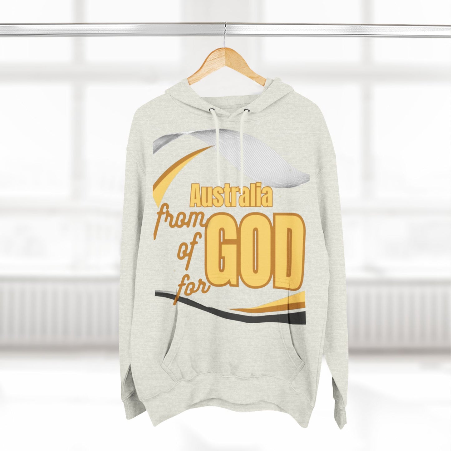 Three-Panel Fleece Hoodie (Australia-forGod)