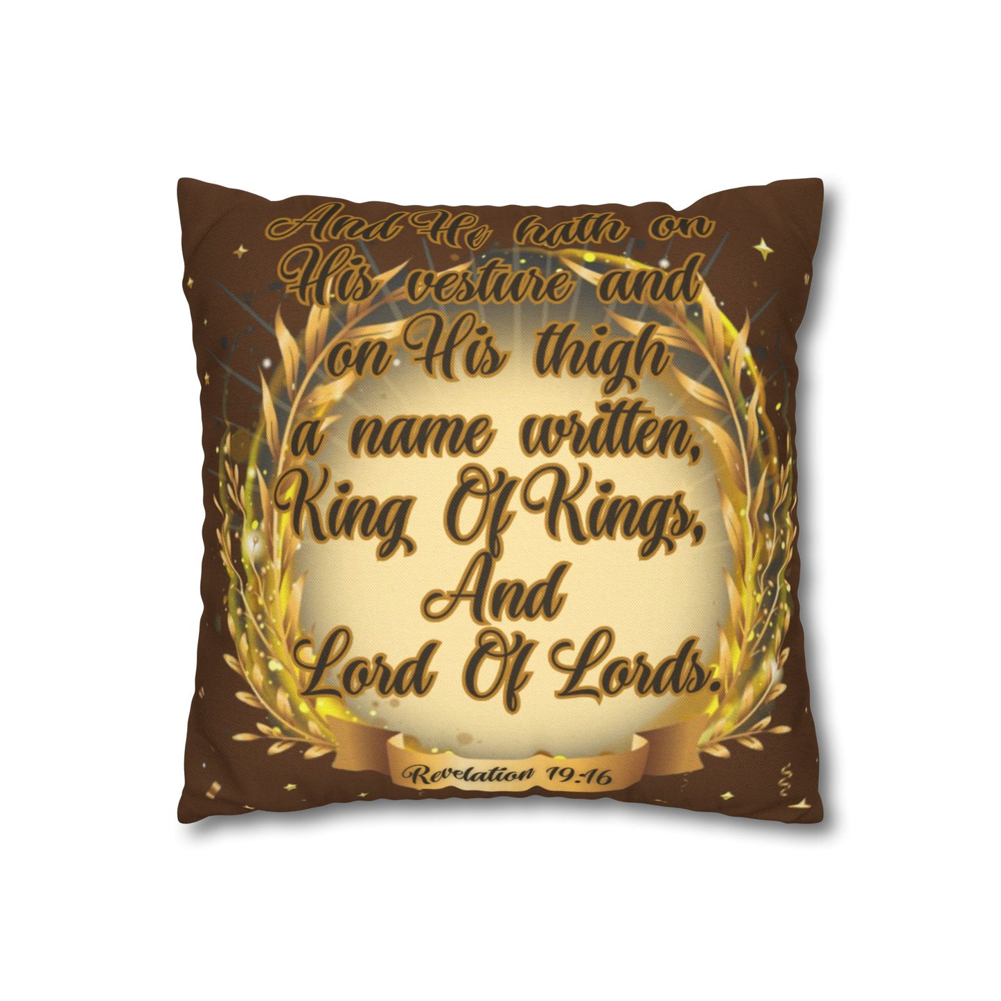 Spun Polyester Square Pillowcase - (King Of Kings)