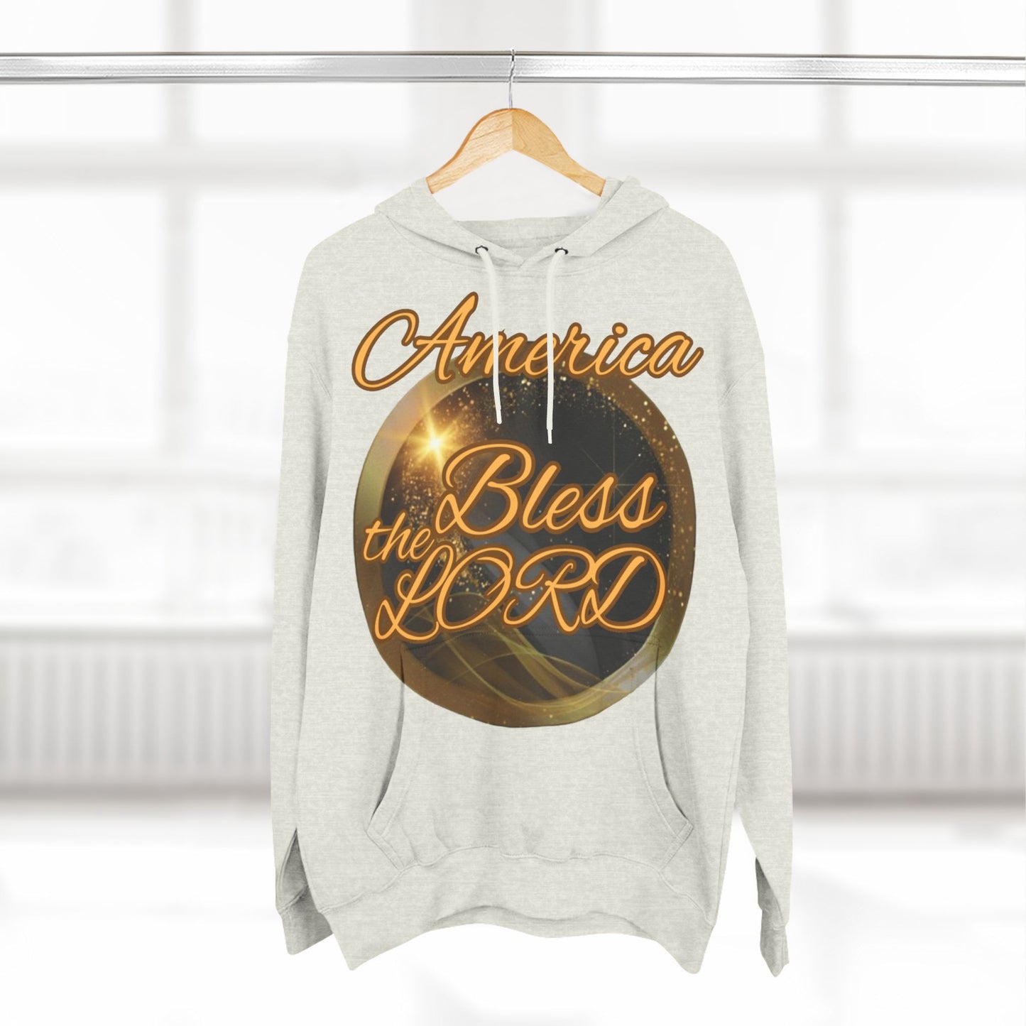 Three-Panel Fleece Hoodie (America-Blessed)