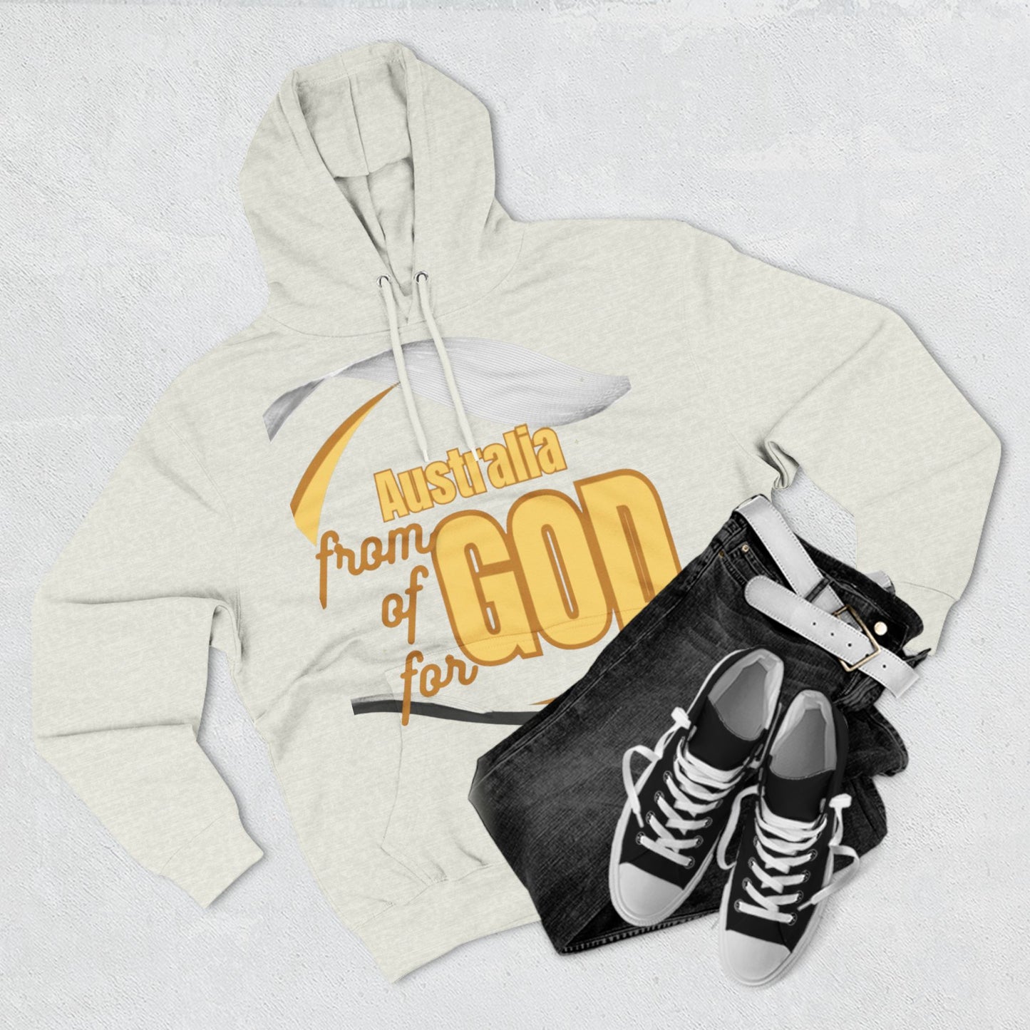 Three-Panel Fleece Hoodie (Australia-forGod)