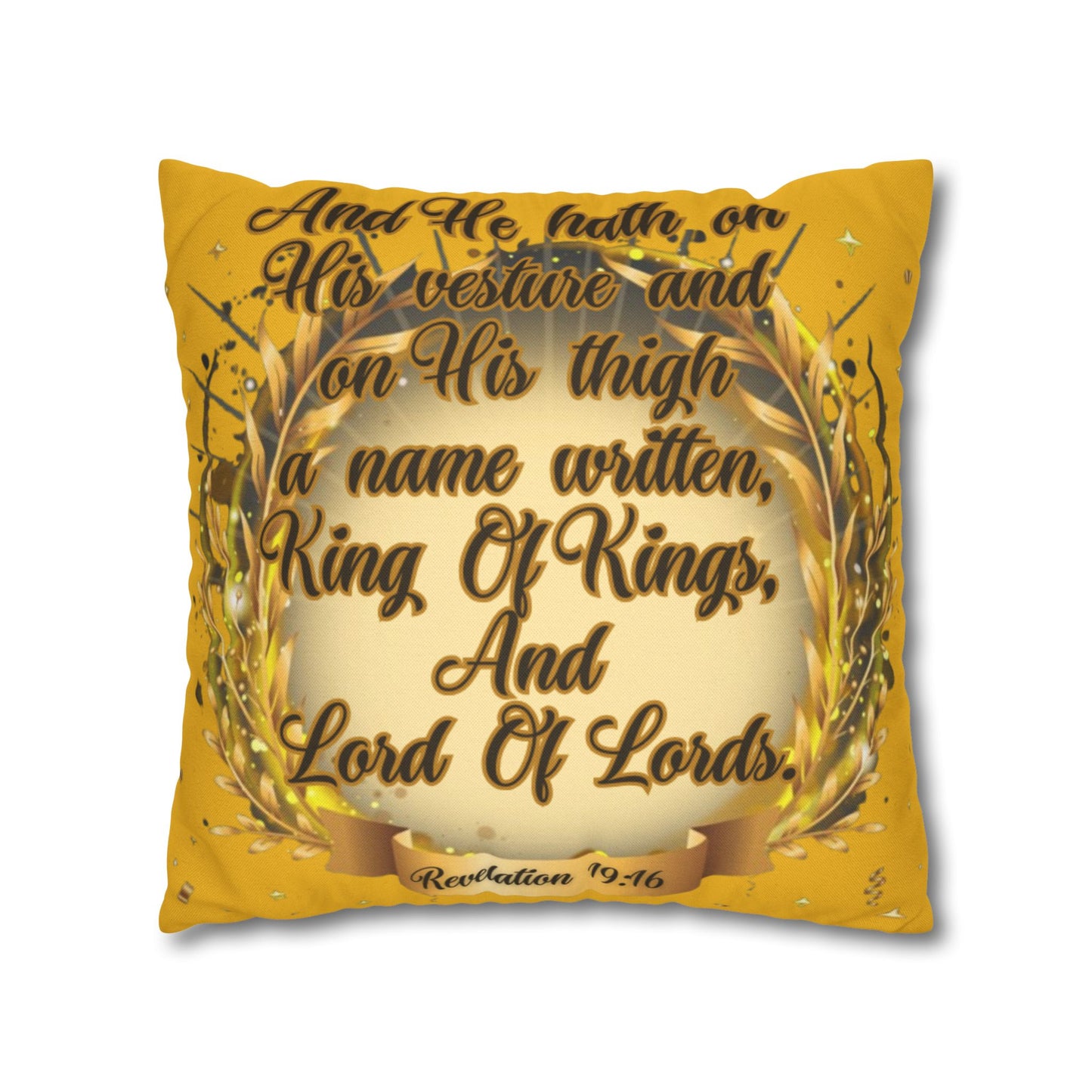 Spun Polyester Square Pillowcase - (King Of Kings)