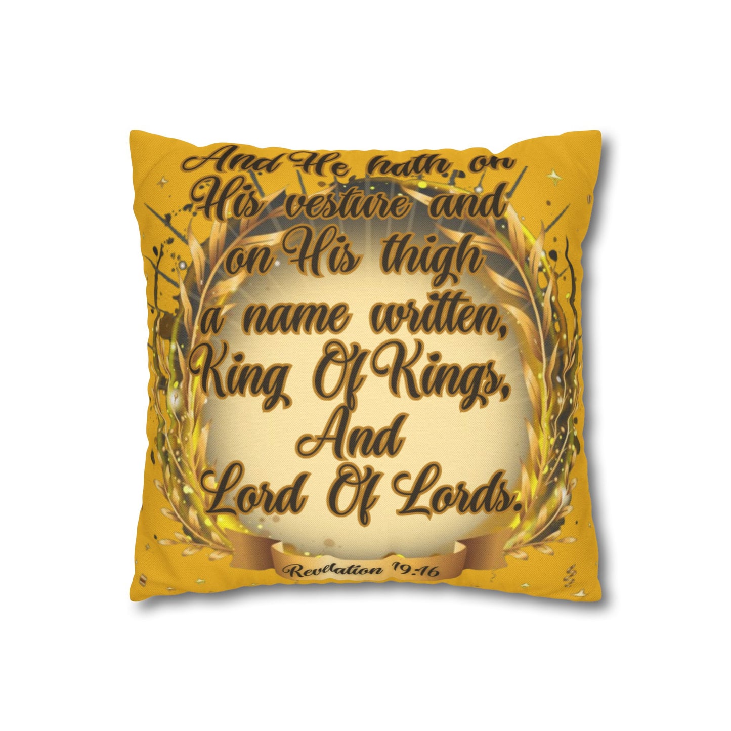 Spun Polyester Square Pillowcase - (King Of Kings)