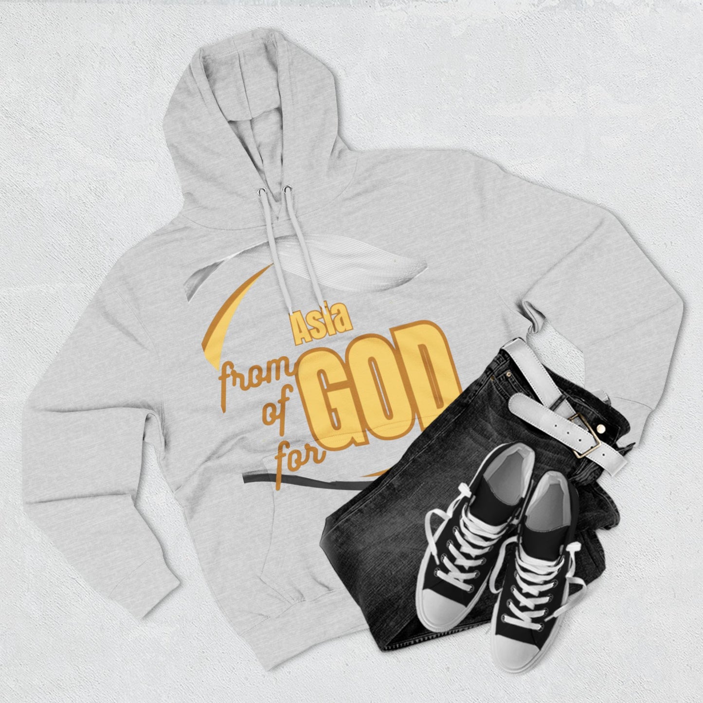 Three-Panel Fleece Hoodie (Asia-forGod)