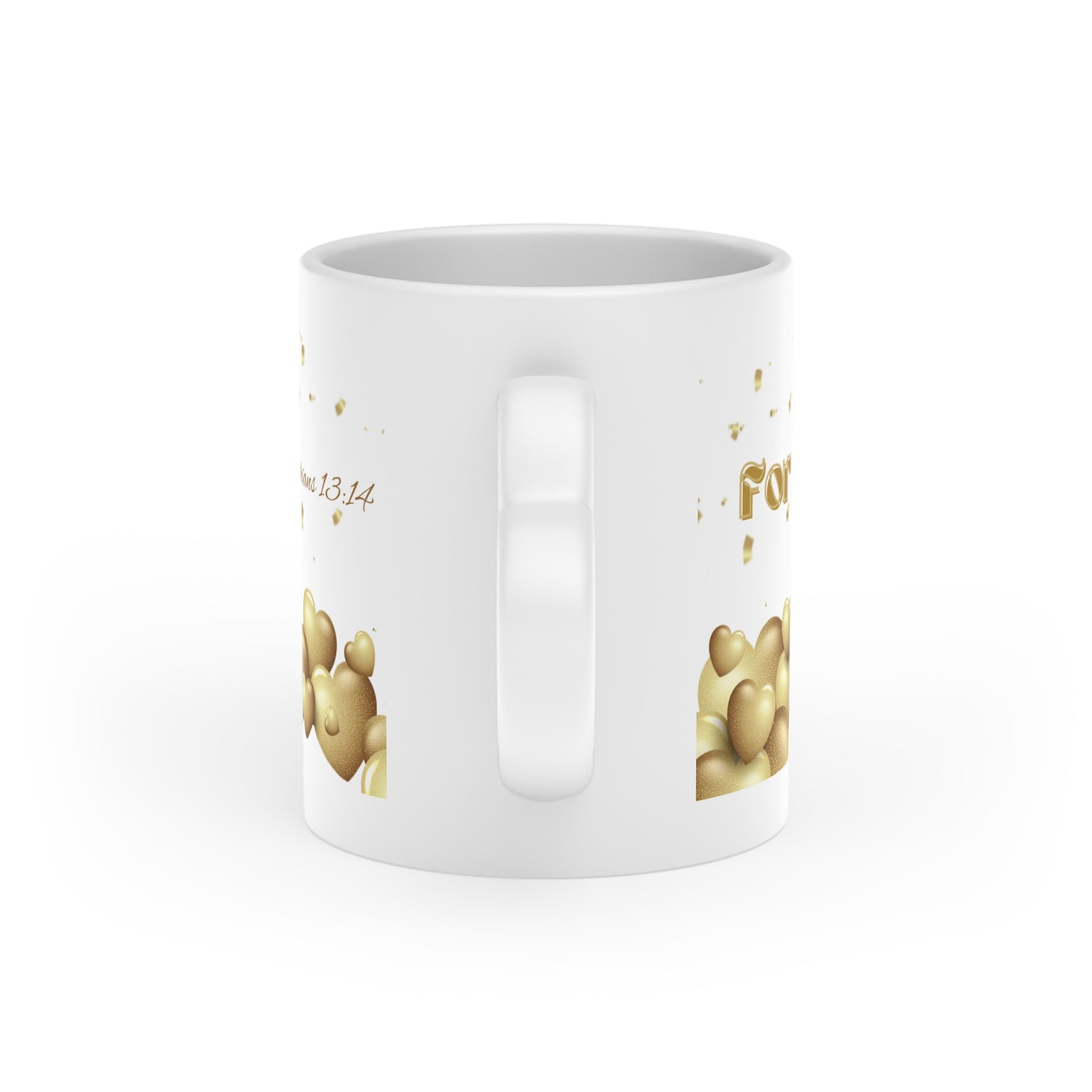 Heart-Shaped Mug - For the love of GOD - 2 Cor 13:14