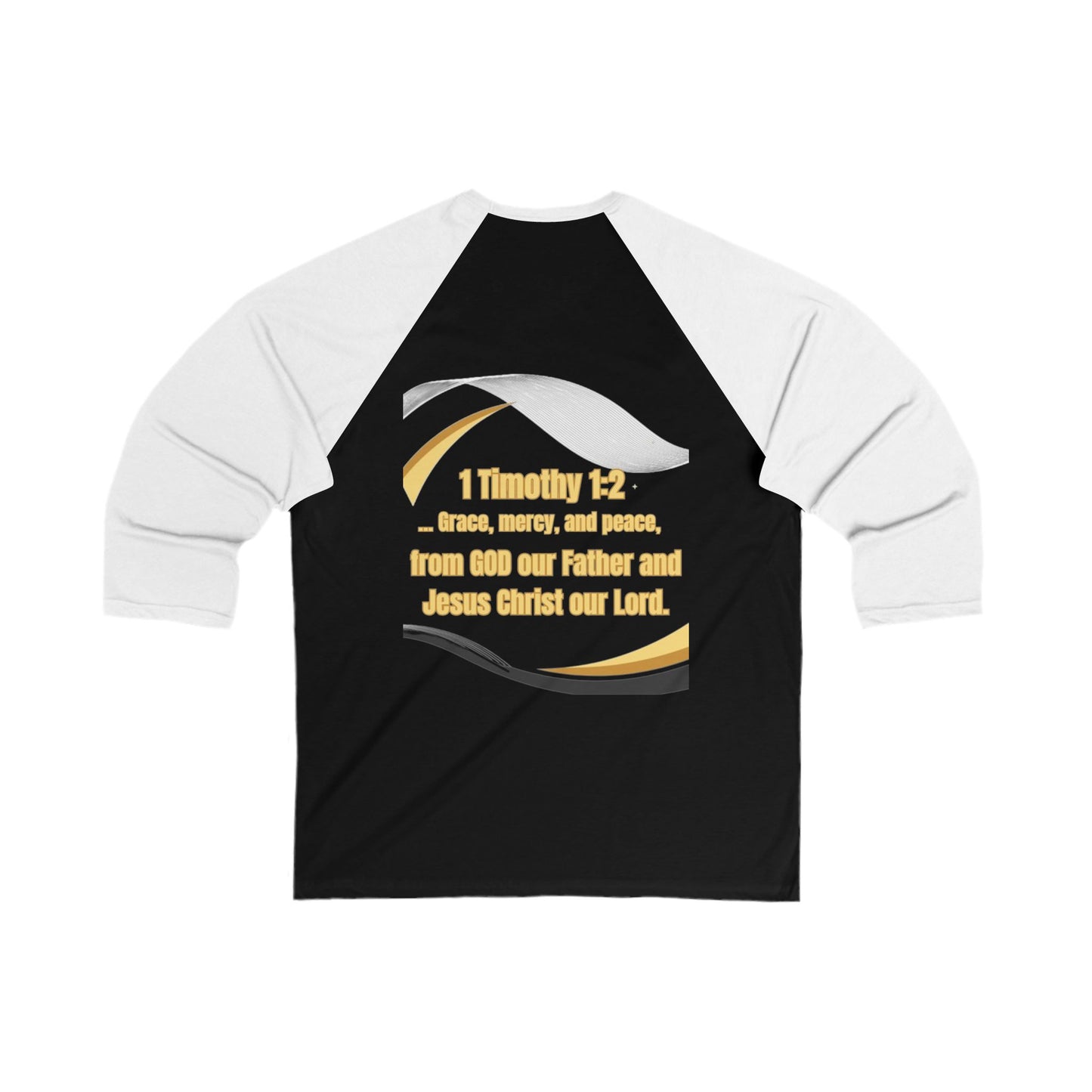 Unisex 3\4 Sleeve Baseball Tee (America-ForGod)