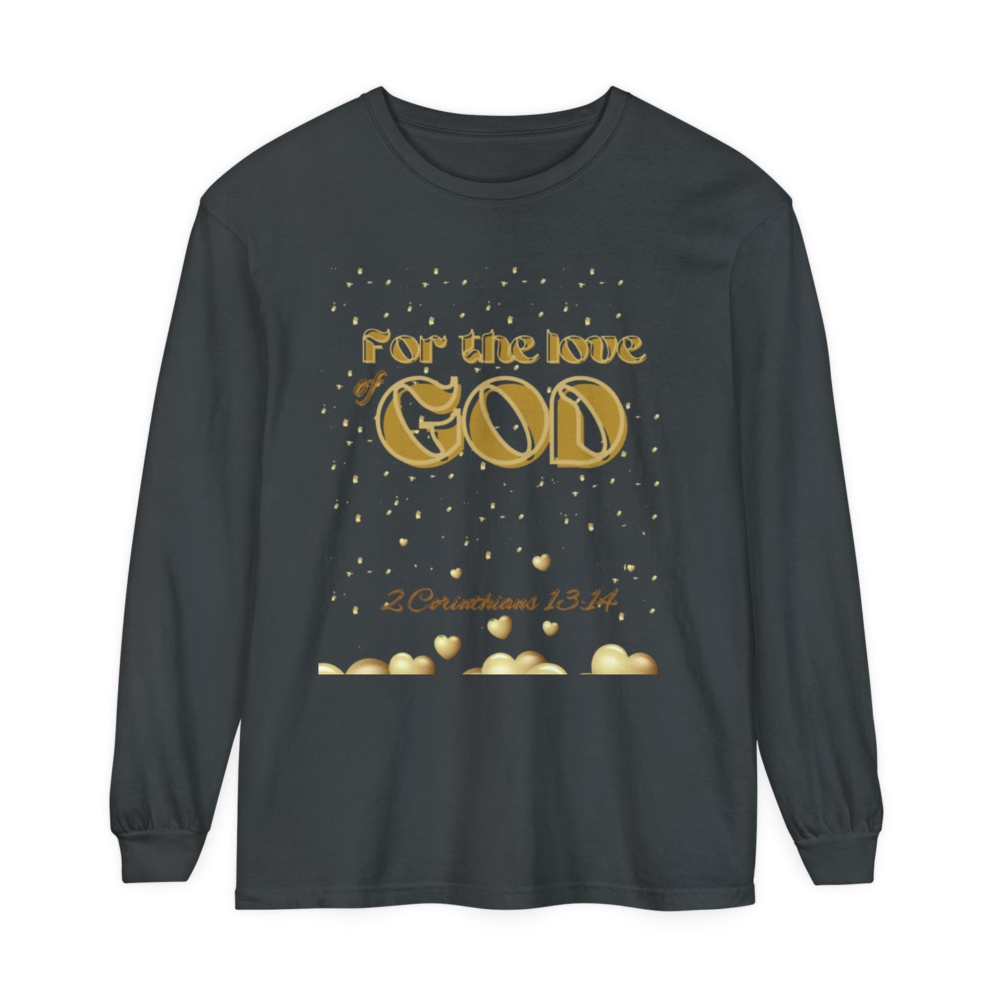 Unisex Garment-dyed Long Sleeve T-Shirt (Love)