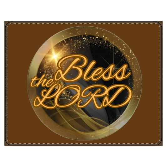 PU Leather Mouse Mat - Blessed - Brown