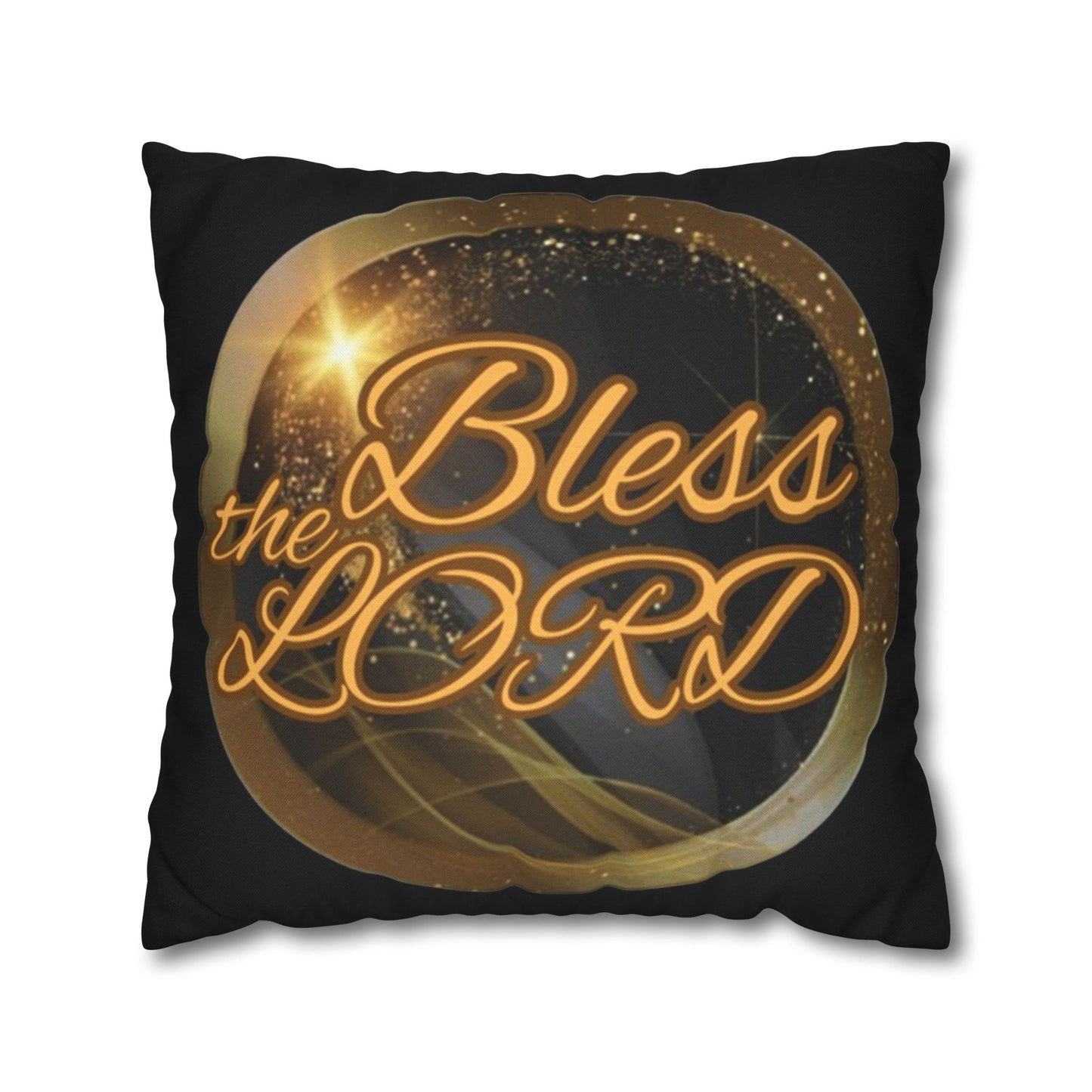 Spun Polyester Square Pillowcase - Blessed