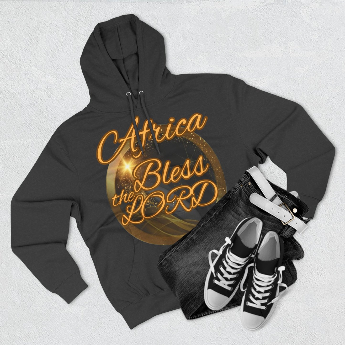 Three-Panel Fleece Hoodie (Africa-Blessed)